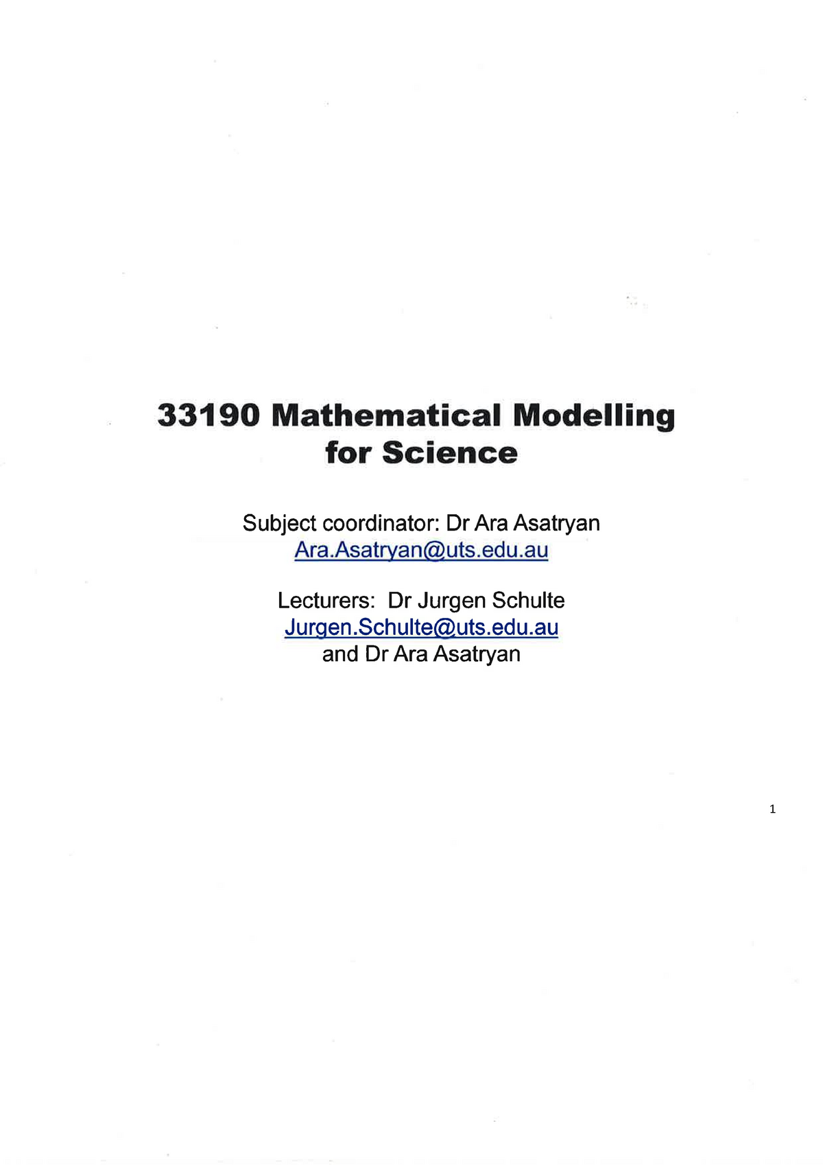 dissertation mathematical model