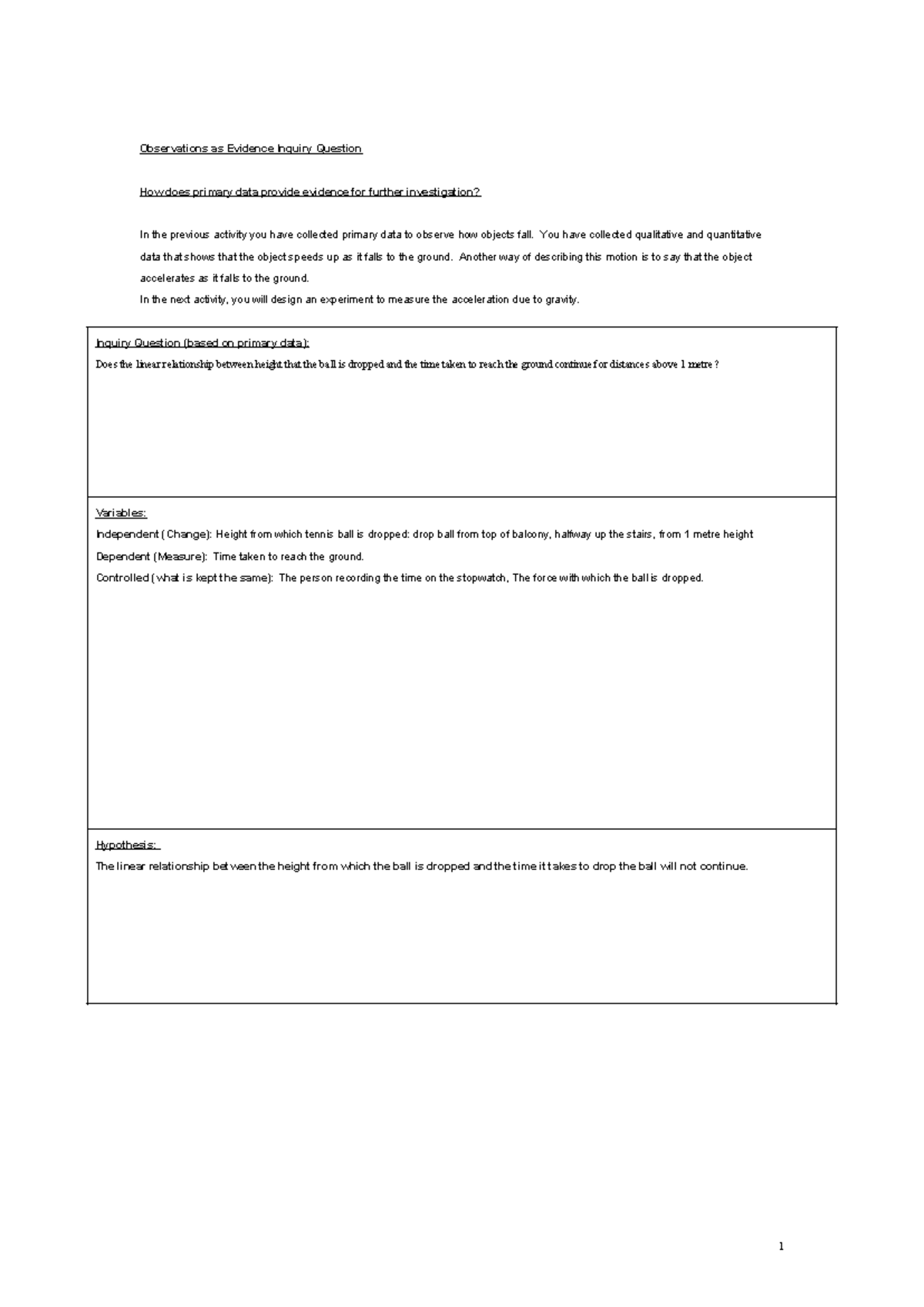 Practical Scaffold Observations as Evidence - Observations as Evidence ...