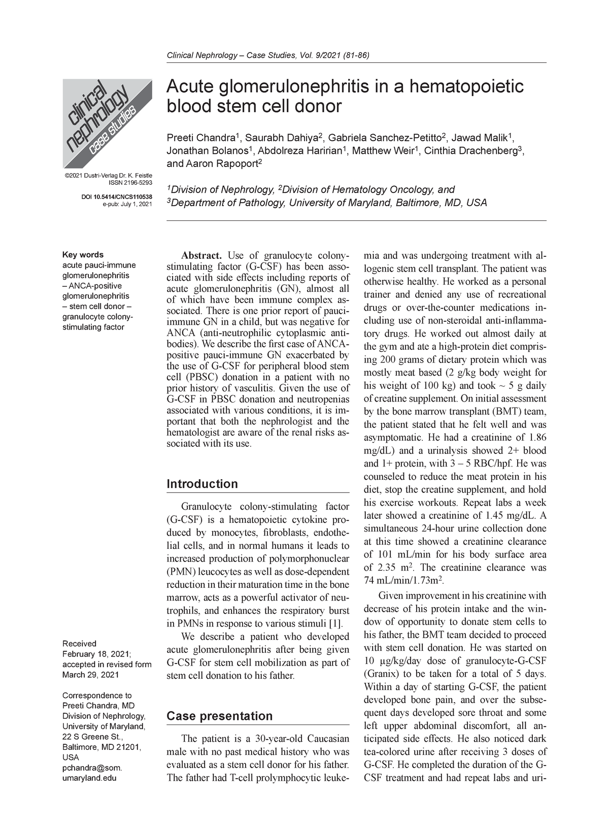 nursing case study acute glomerulonephritis