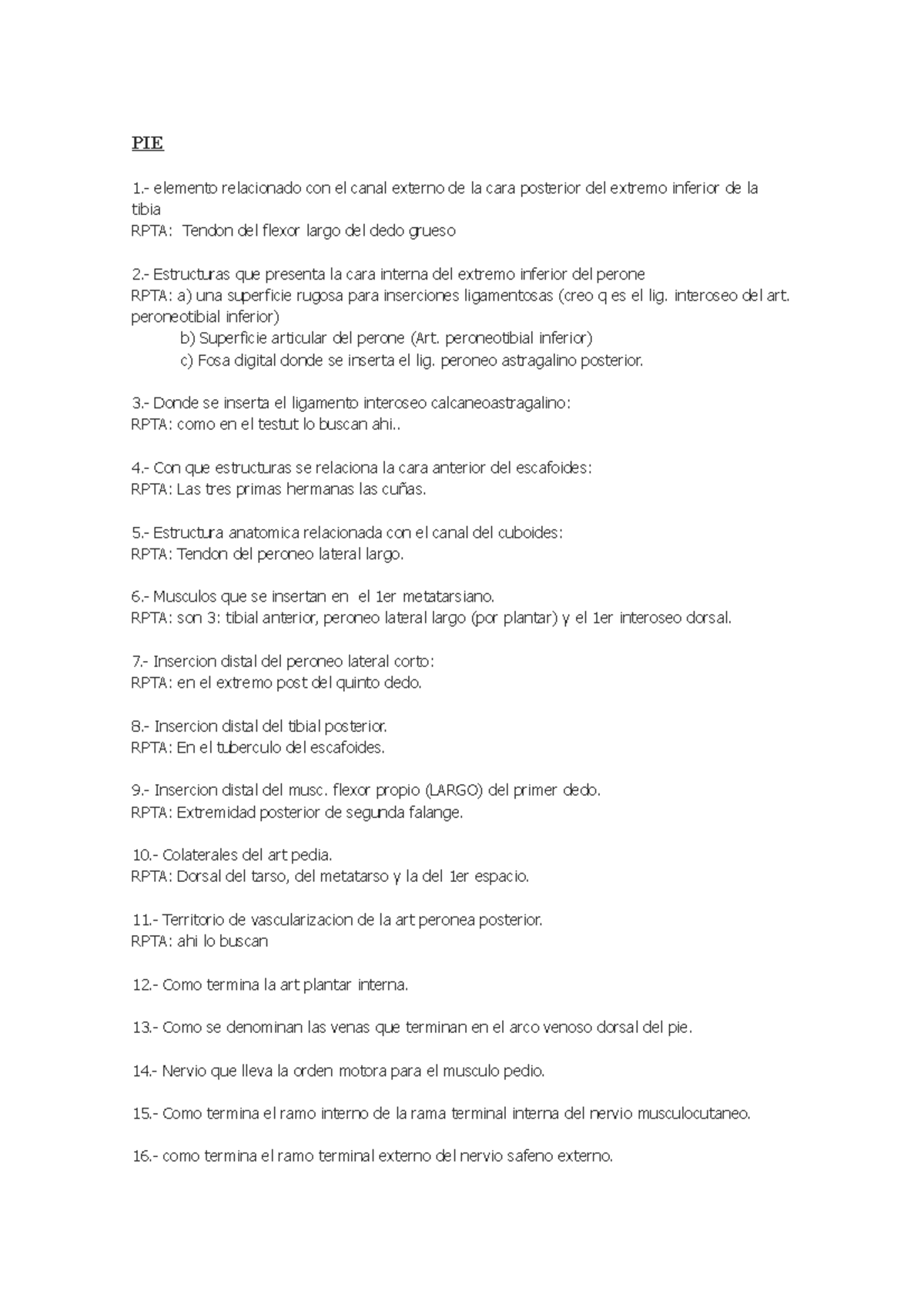 Examen Abril 2015, Preguntas Y Respuestas - PIE 1.- Elemento ...