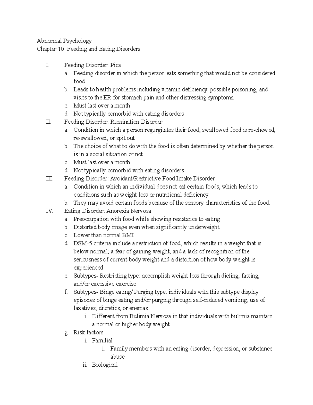 CLP3143 Ch.10 Feeding and Eating Disorders - Abnormal Psychology ...