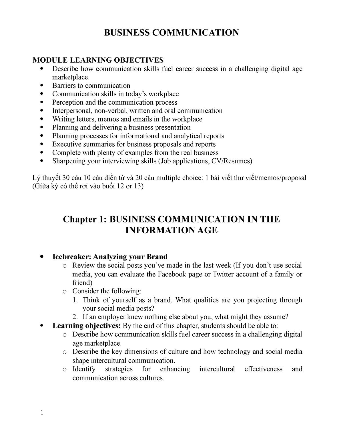 ESP121 - Business Communication - BUSINESS COMMUNICATION MODULE ...