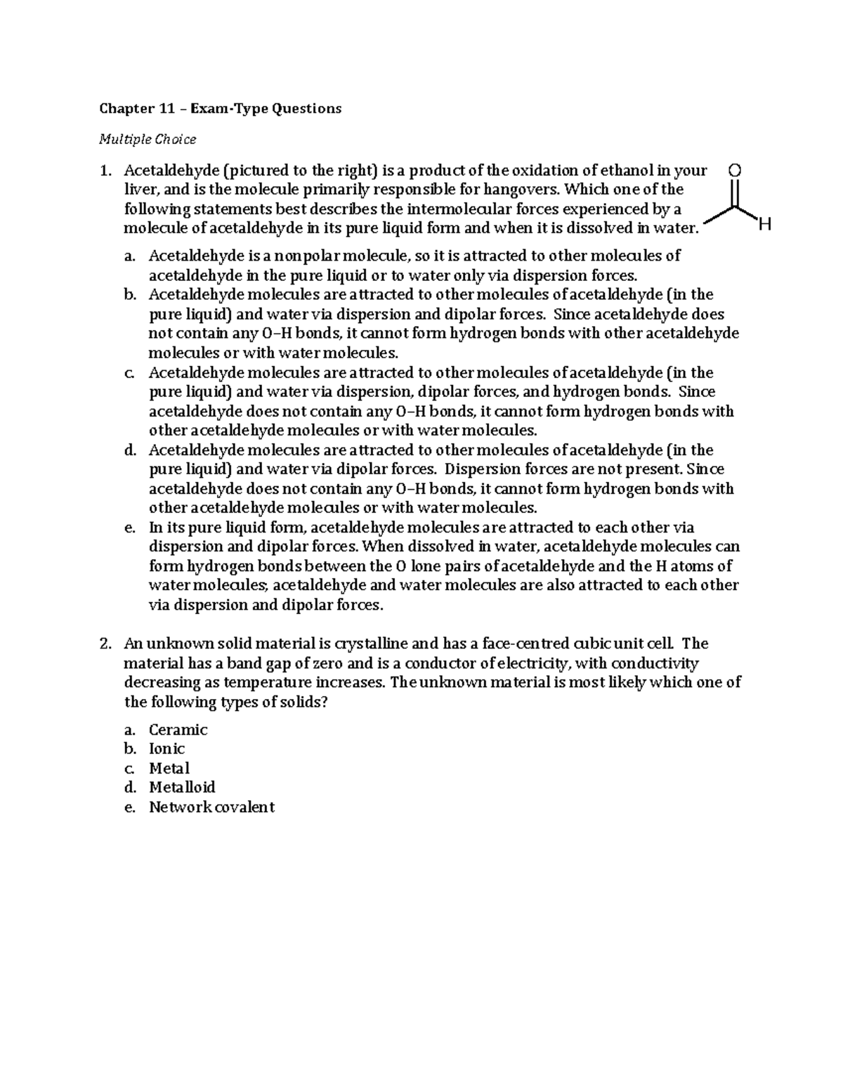 11 Practice Questions - Chapter 11 – Exam-Type Questions Multiple ...