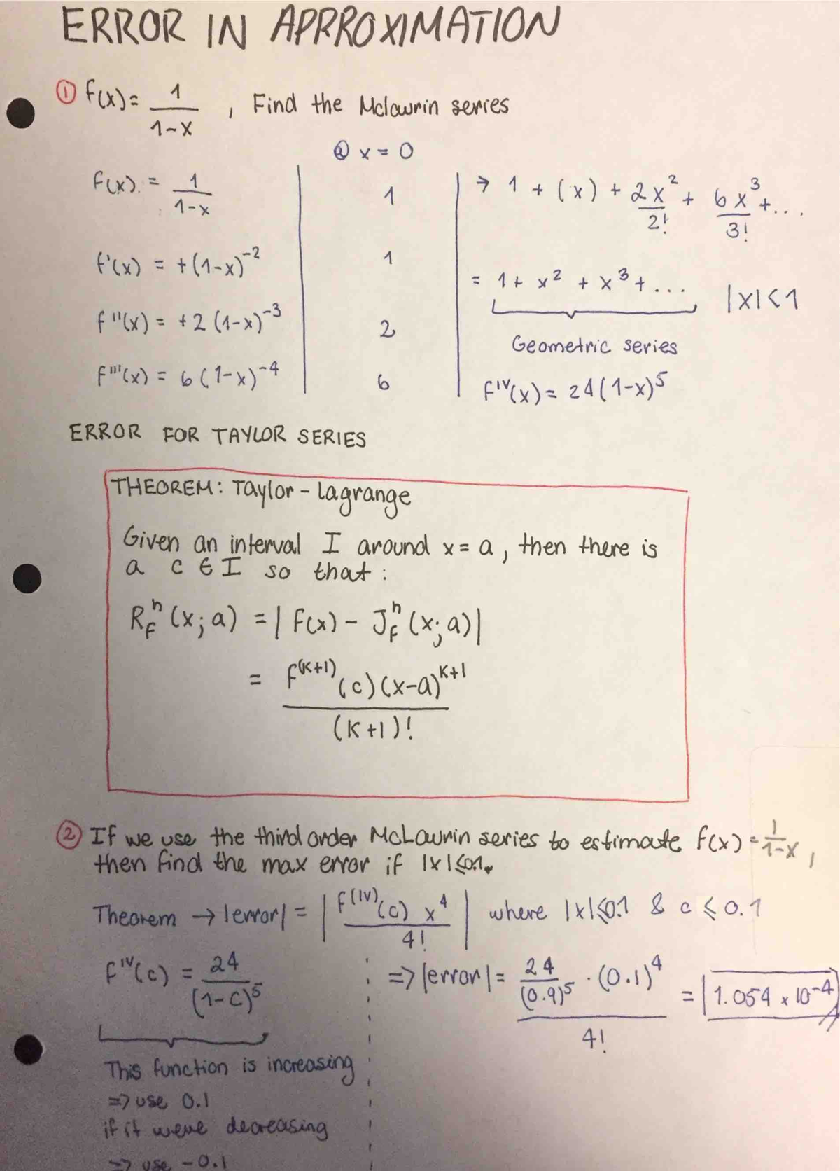 Error in Approximation - MATH 1342 - Studocu