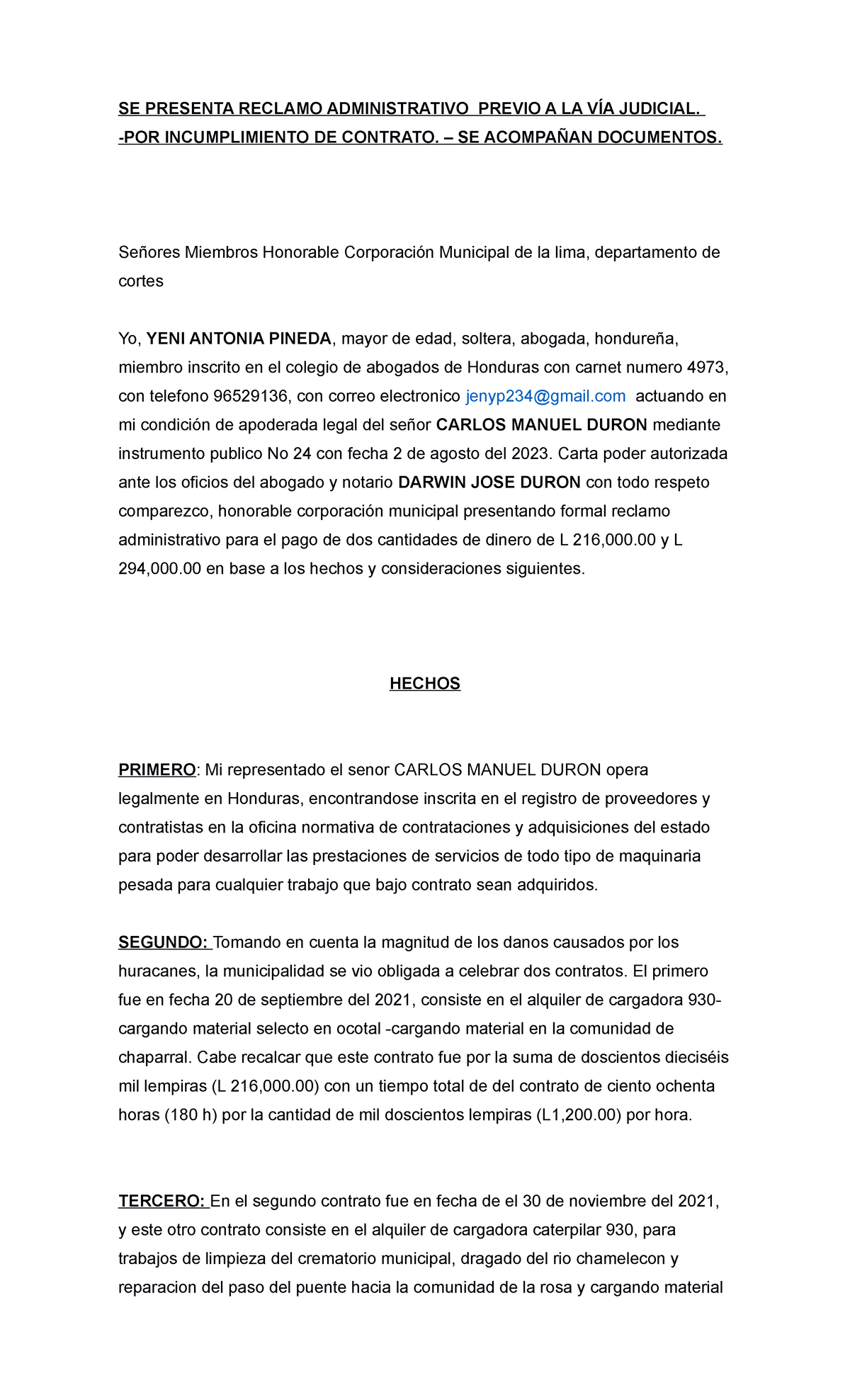 Reclamo Administrativo 1 Se Presenta Reclamo Administrativo Previo A La VÍa Judicial Por 7322