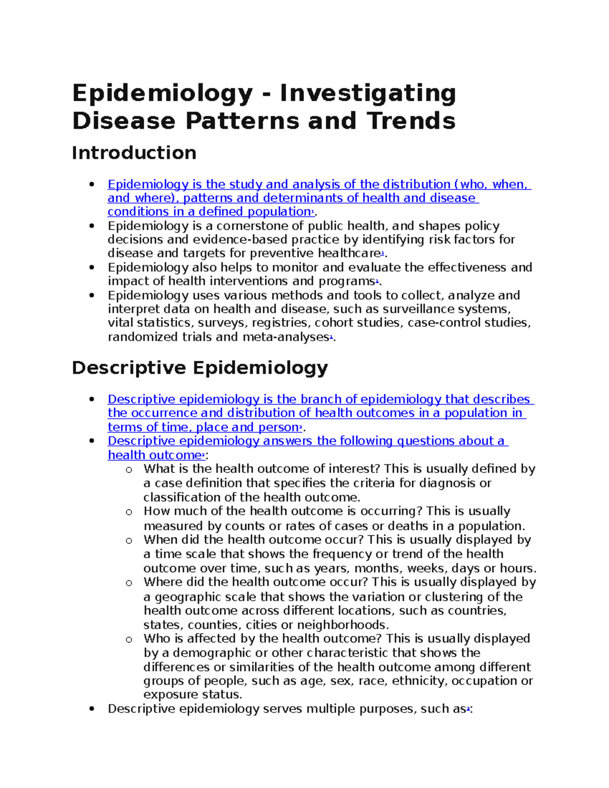 Epidemiology - Investigating Disease Patterns and Trends - Epidemiology ...
