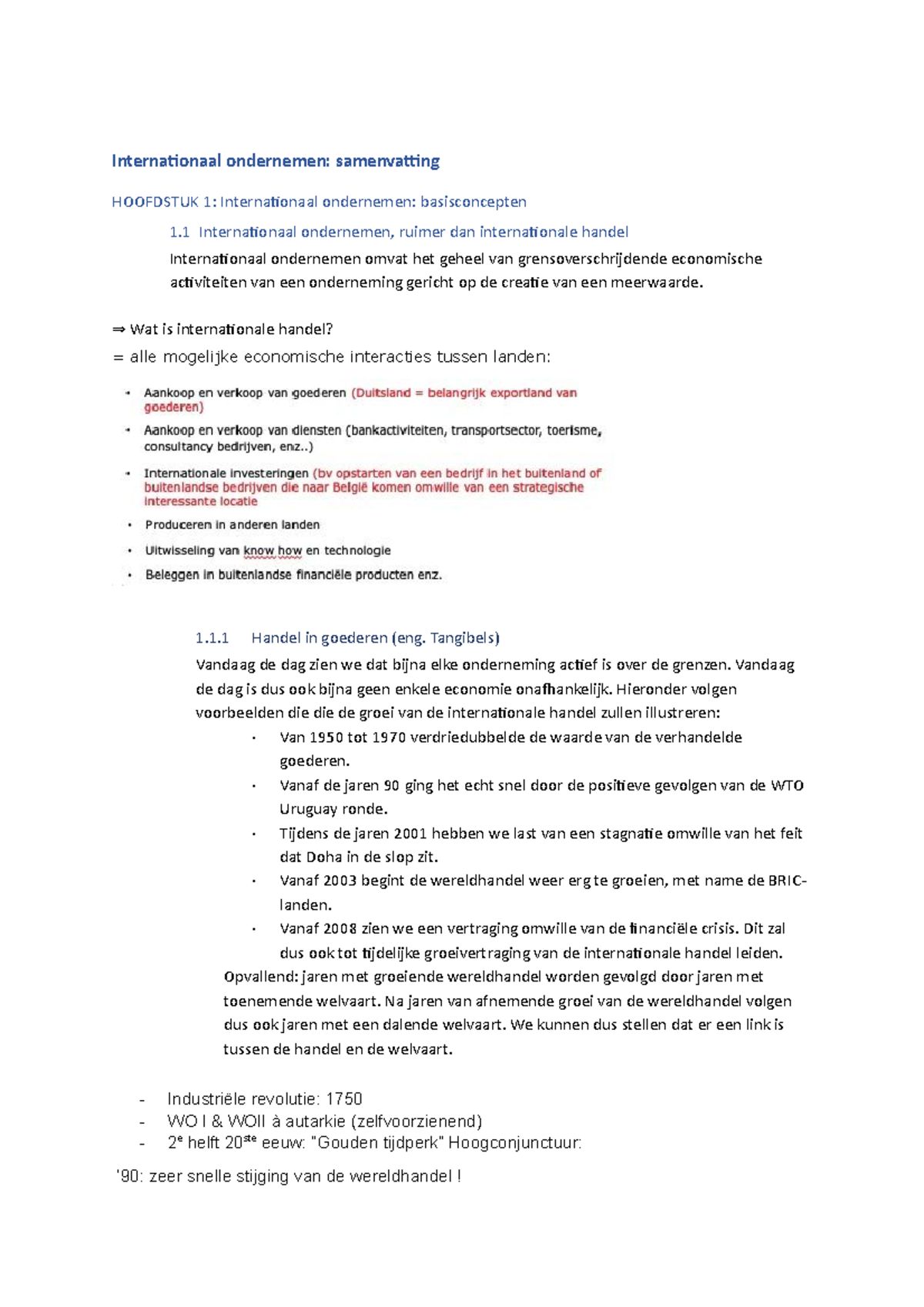 Internationaal Ondernemen Samenvatting - Internationaal Ondernemen ...