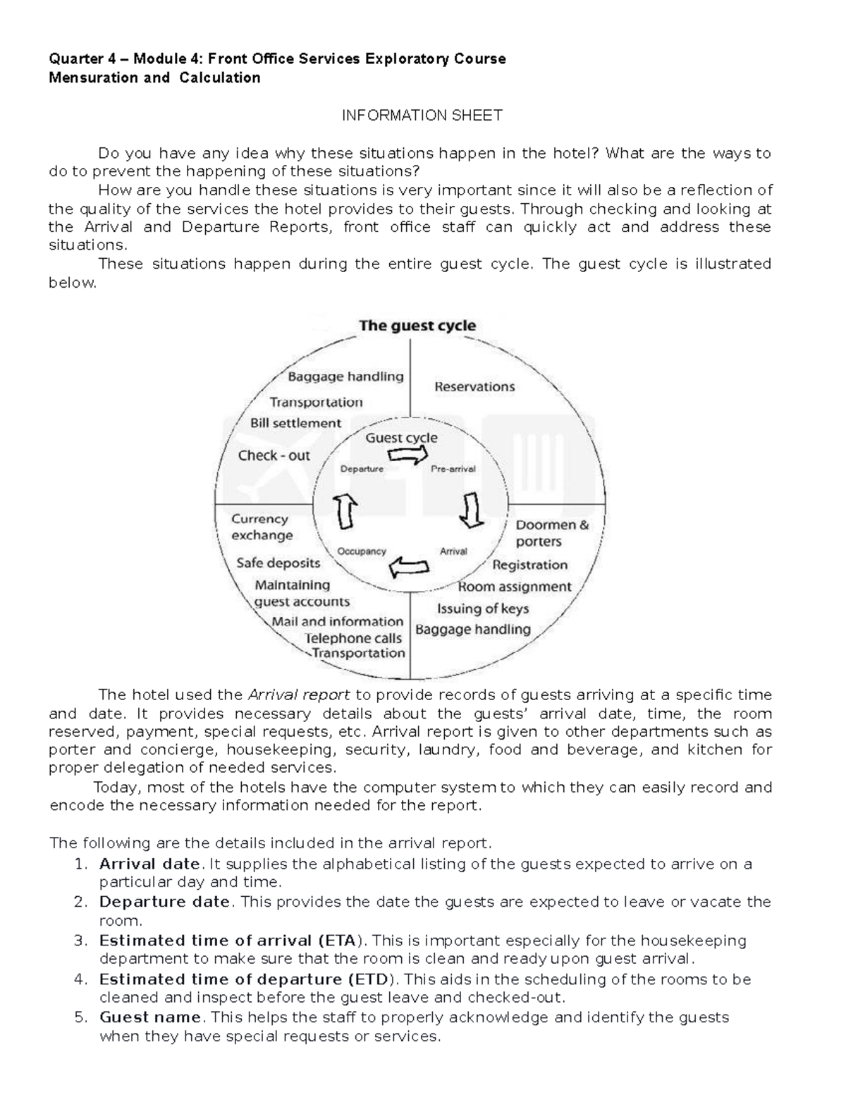 FOS Info Sheet Mensuration and Calculation - Quarter 4 – Module 4 ...