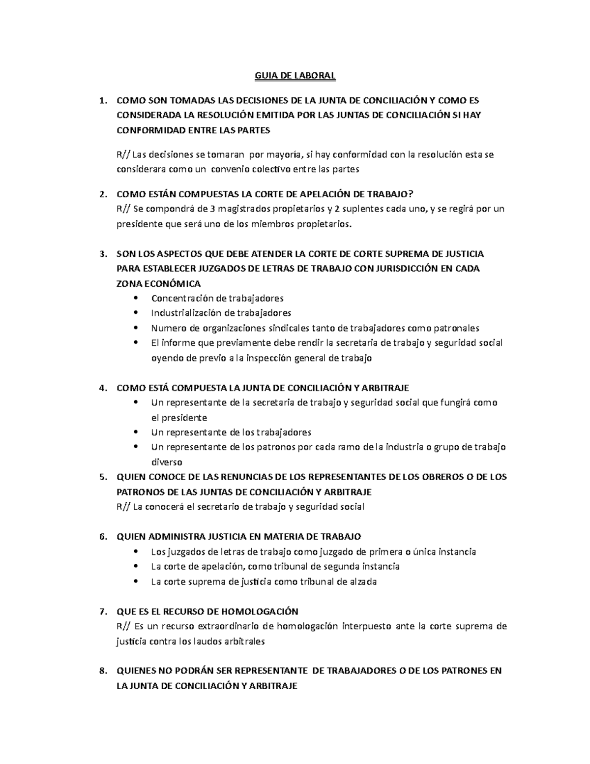 GUIA DE LABORAL - COMO SON TOMADAS LAS DECISIONES DE LA JUNTA DE  CONCILIACIÓN Y COMO ES CONSIDERADA - Studocu