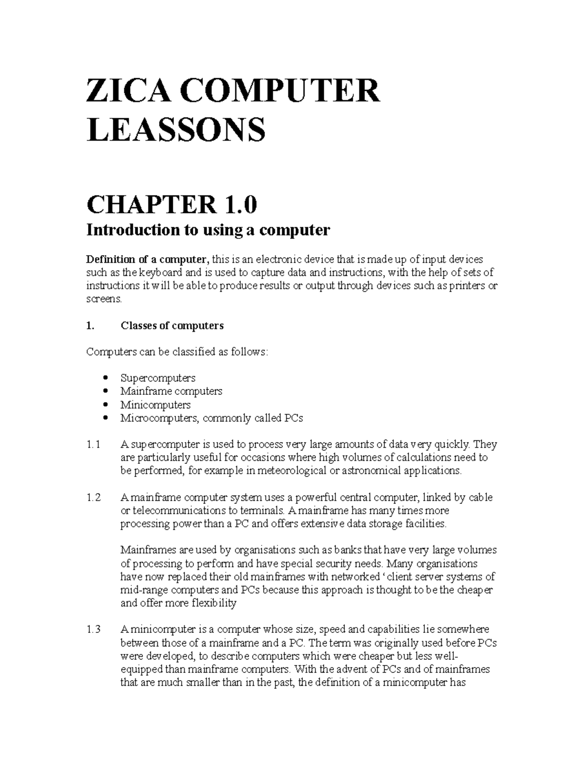 ICT and COM Merged - Computer System Servicing TESDA content - ZICA ...