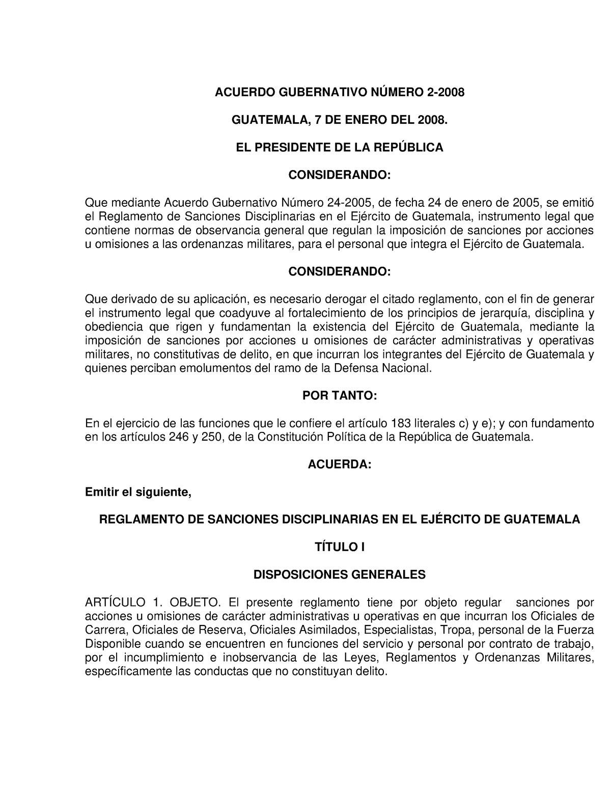 6 - Reglamento - ACUERDO GUBERNATIVO NÚMERO 2- GUATEMALA, 7 DE ENERO ...