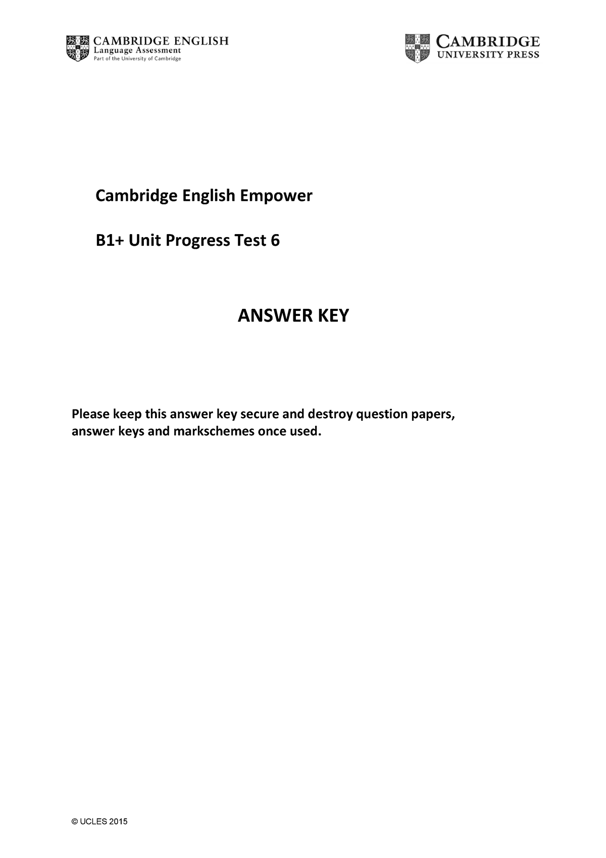 Cee B1h Rb Pt Tak U01 A6 R A V2 Cambridge English Empower B1 Unit 