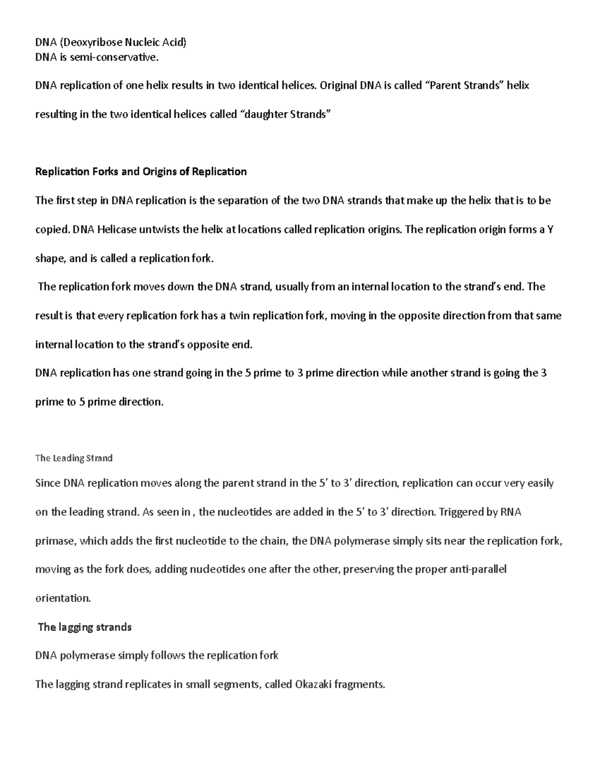 DNA Sequence - notes - DNA (Deoxyribose Nucleic Acid) DNA is semi ...