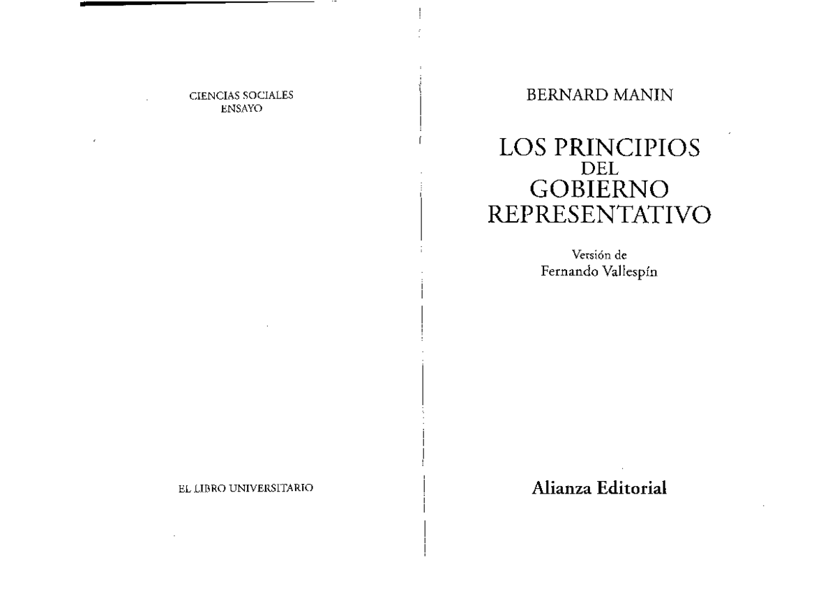 Lectura - Manin, B. Democracia Directa Y Representación - Derecho Penal ...