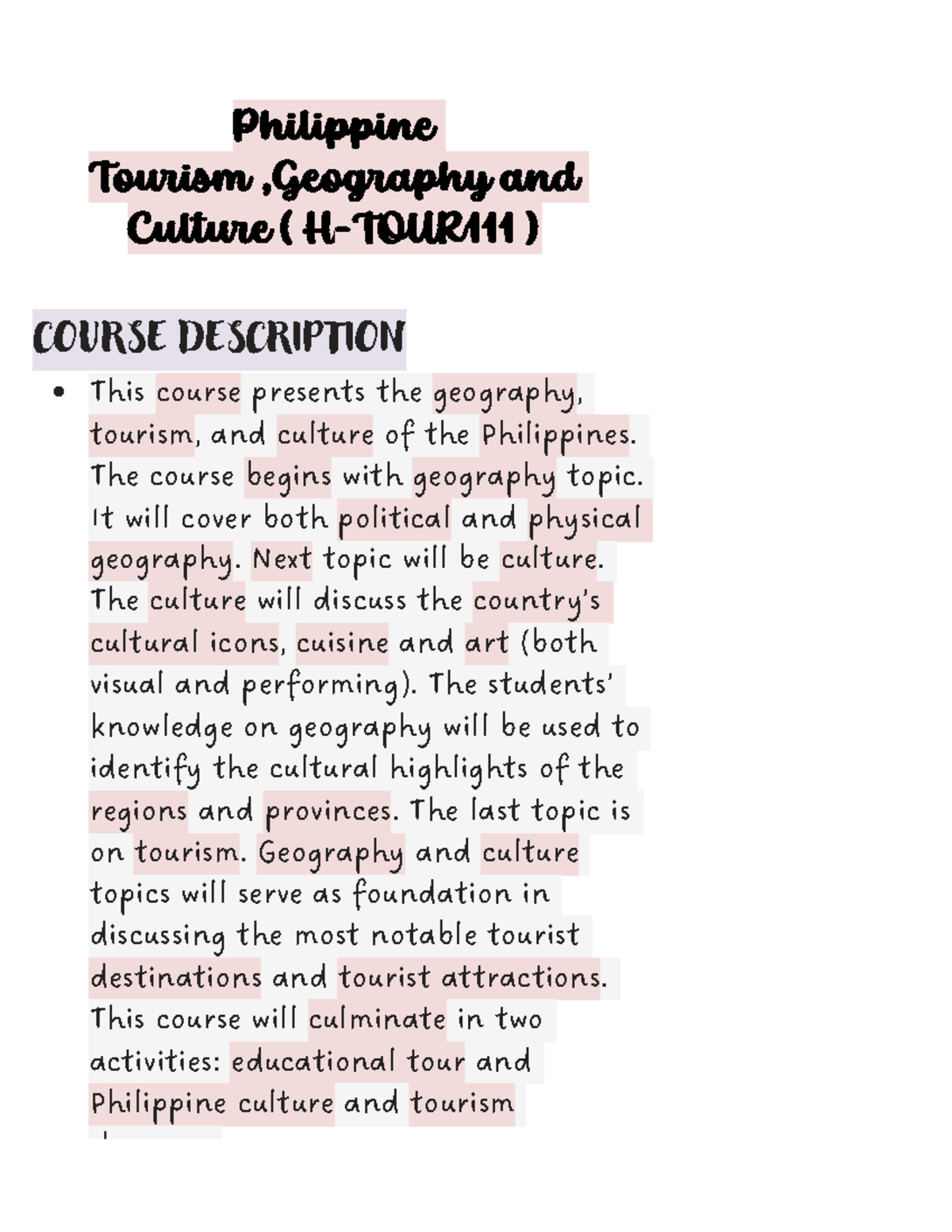 tourism in the philippines essay