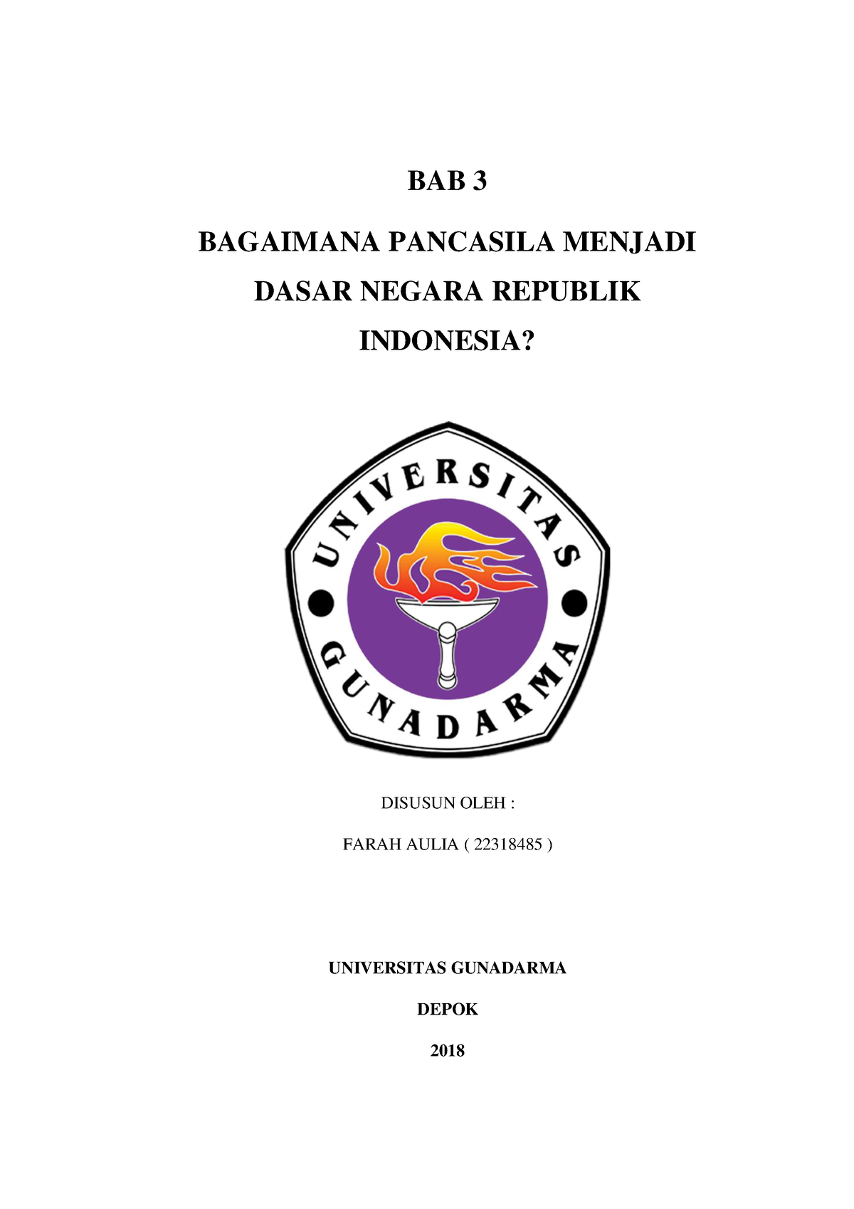 BAB 3 - Pancasila Sebagai Dasar Negara - BAB 3 BAGAIMANA PANCASILA ...