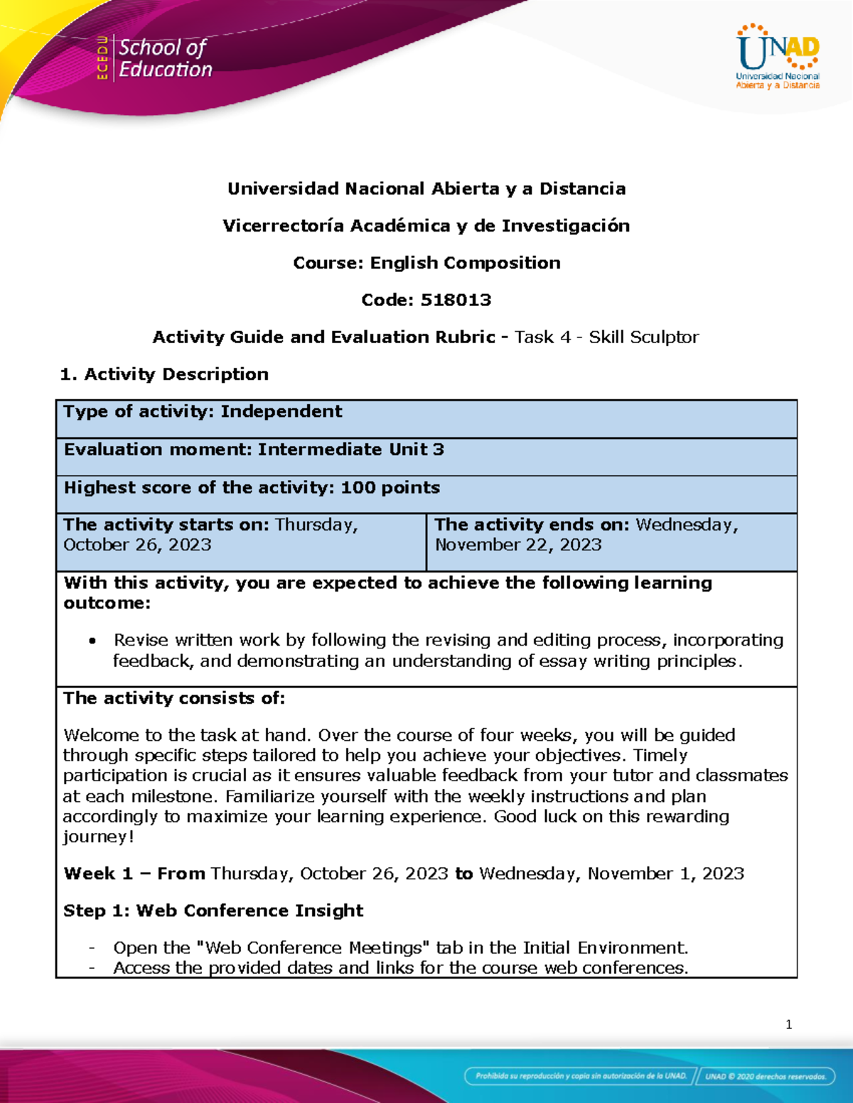 Activity Guide and Evaluation Rubric - Unit 3 - Task 4 - Skill Sculptor ...