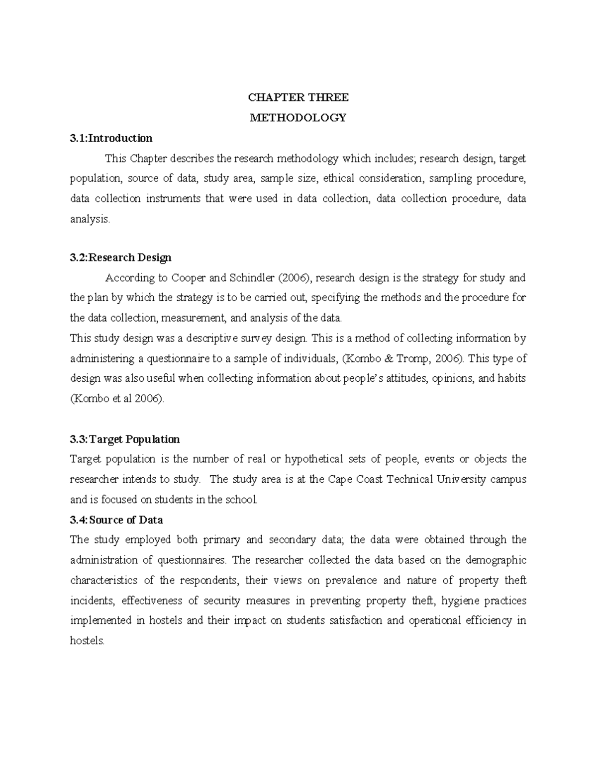 Chapter 3 - CHAPTER THREE METHODOLOGY 3:Introduction This Chapter ...