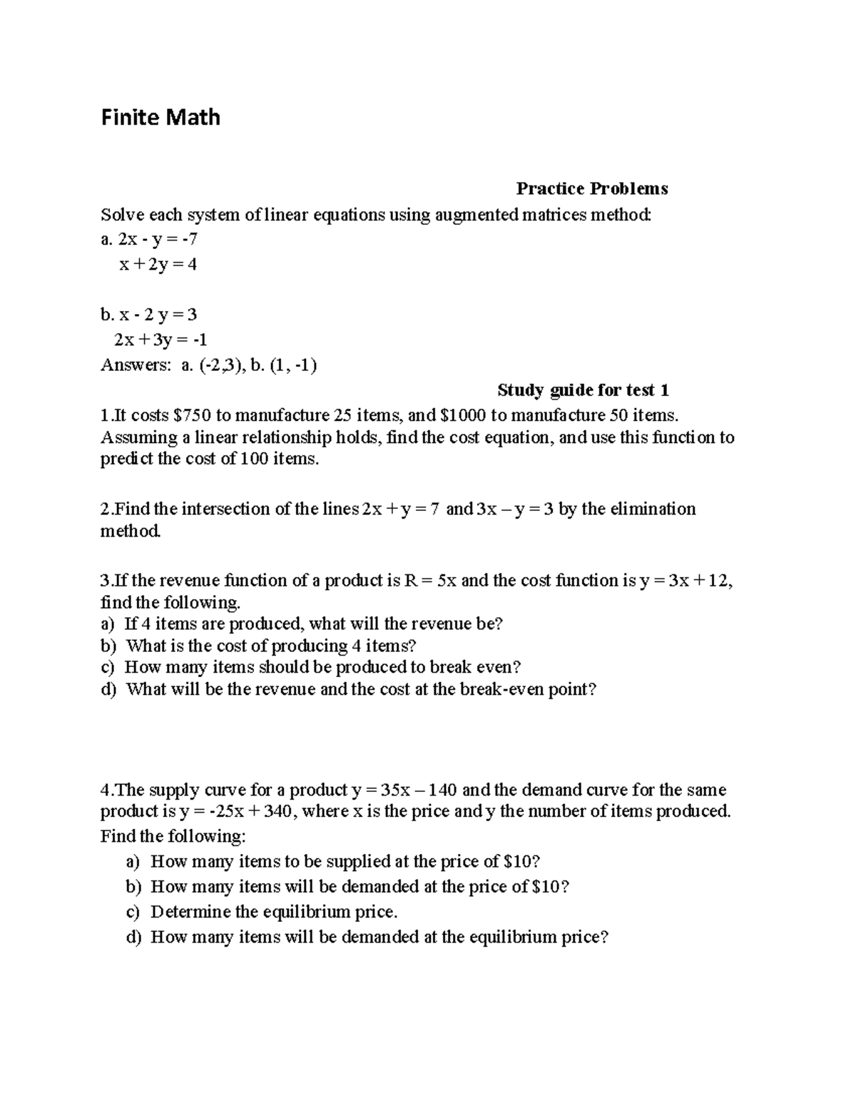 practice-problem-on-linear-system-of-equations-and-study-guide-finite