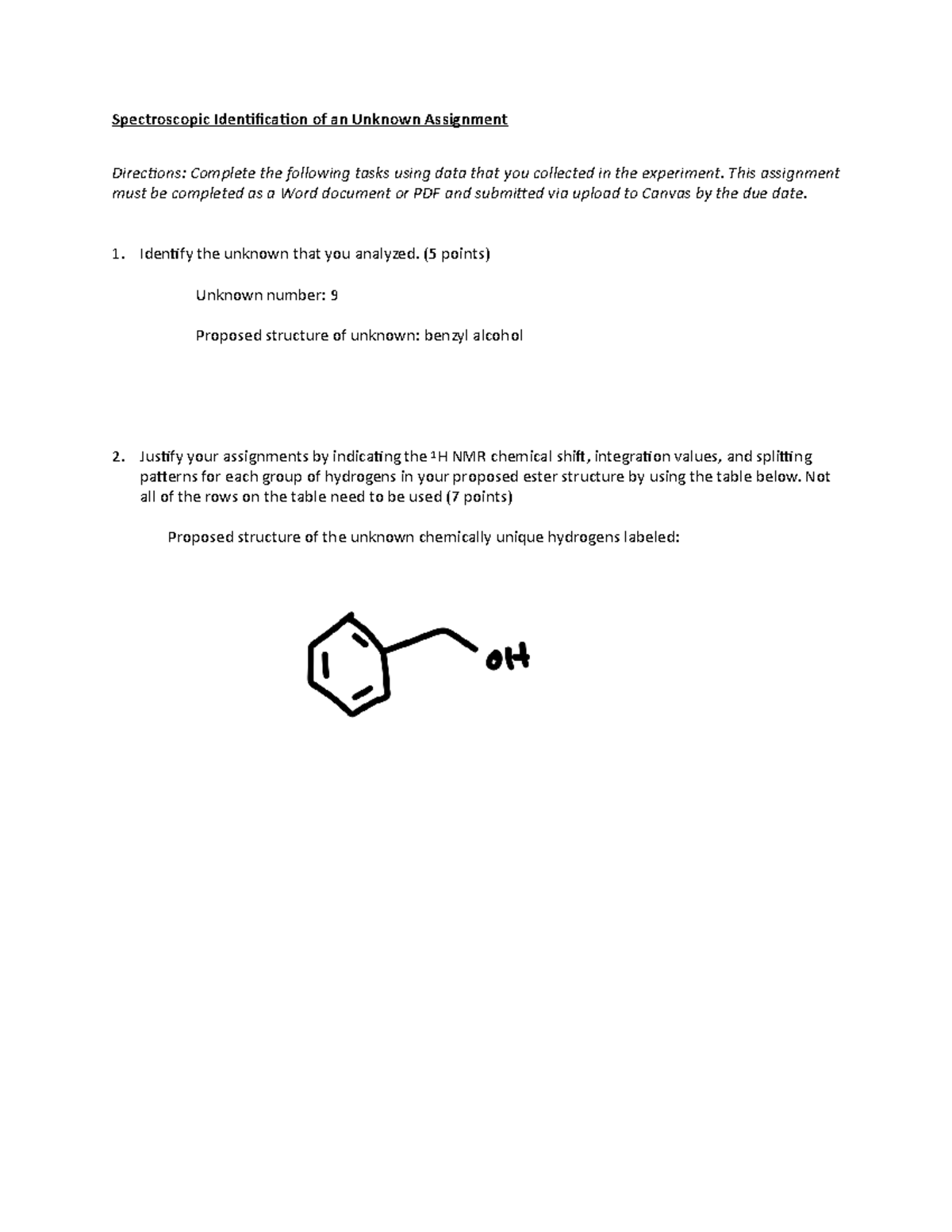 Spectroscopic+identification+worksheet 2 Spectroscopic Iden.fica of