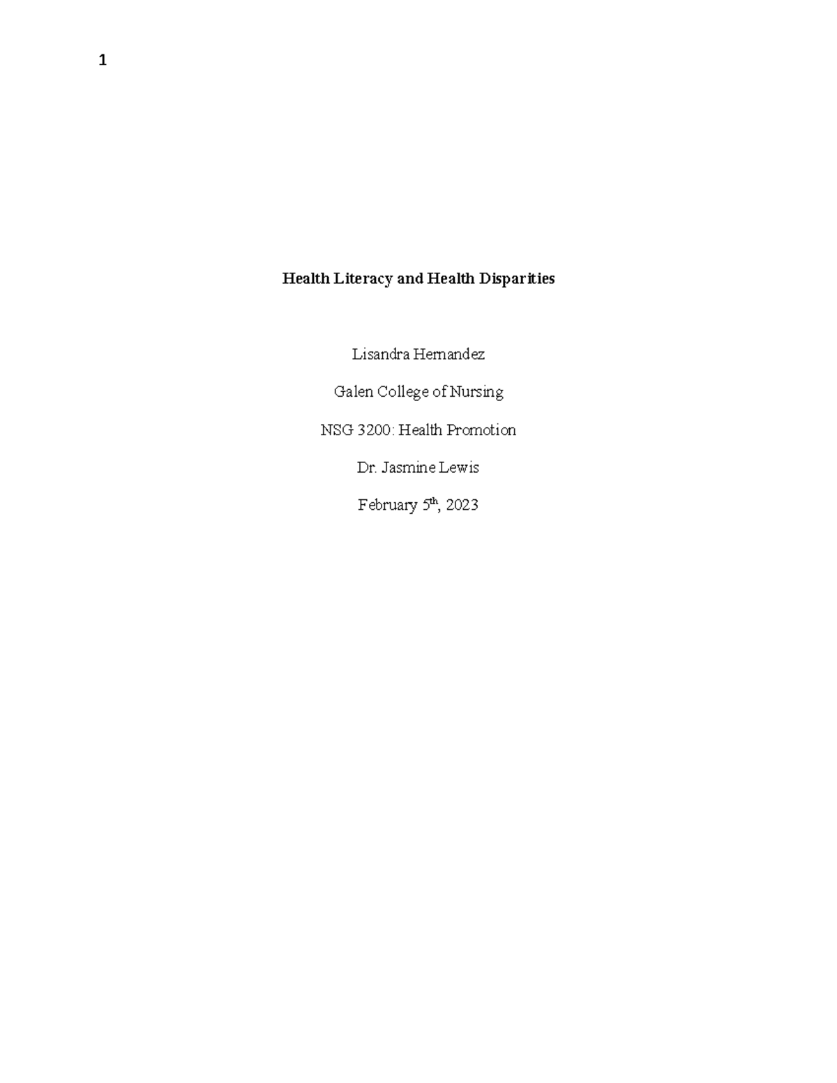 Health Literacy And Health Disparities - Health Literacy And Health ...