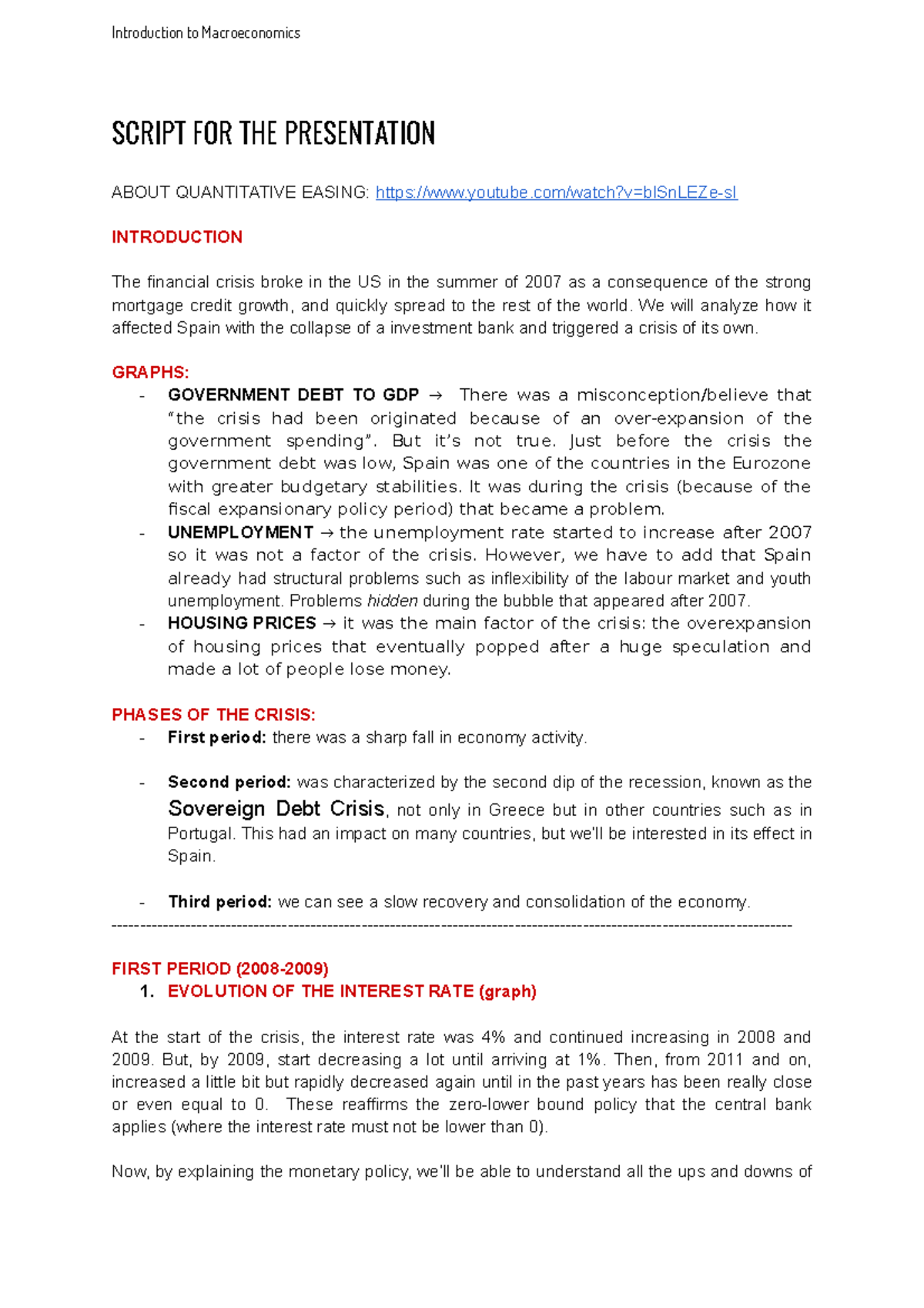 Executive Summary - SCRIPT FOR THE PRESENTATION ABOUT QUANTITATIVE ...