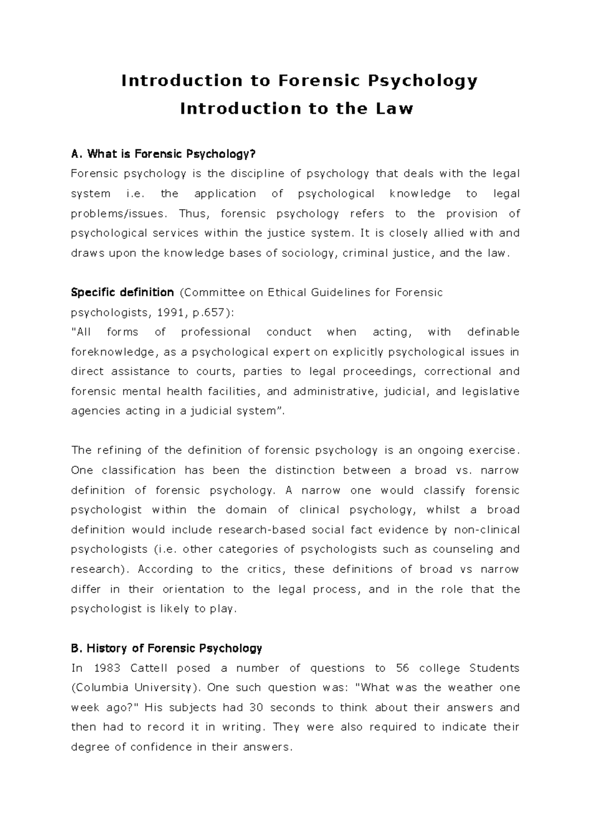 forensic-psychology-lecture-1-introduction-to-forensic-psychology