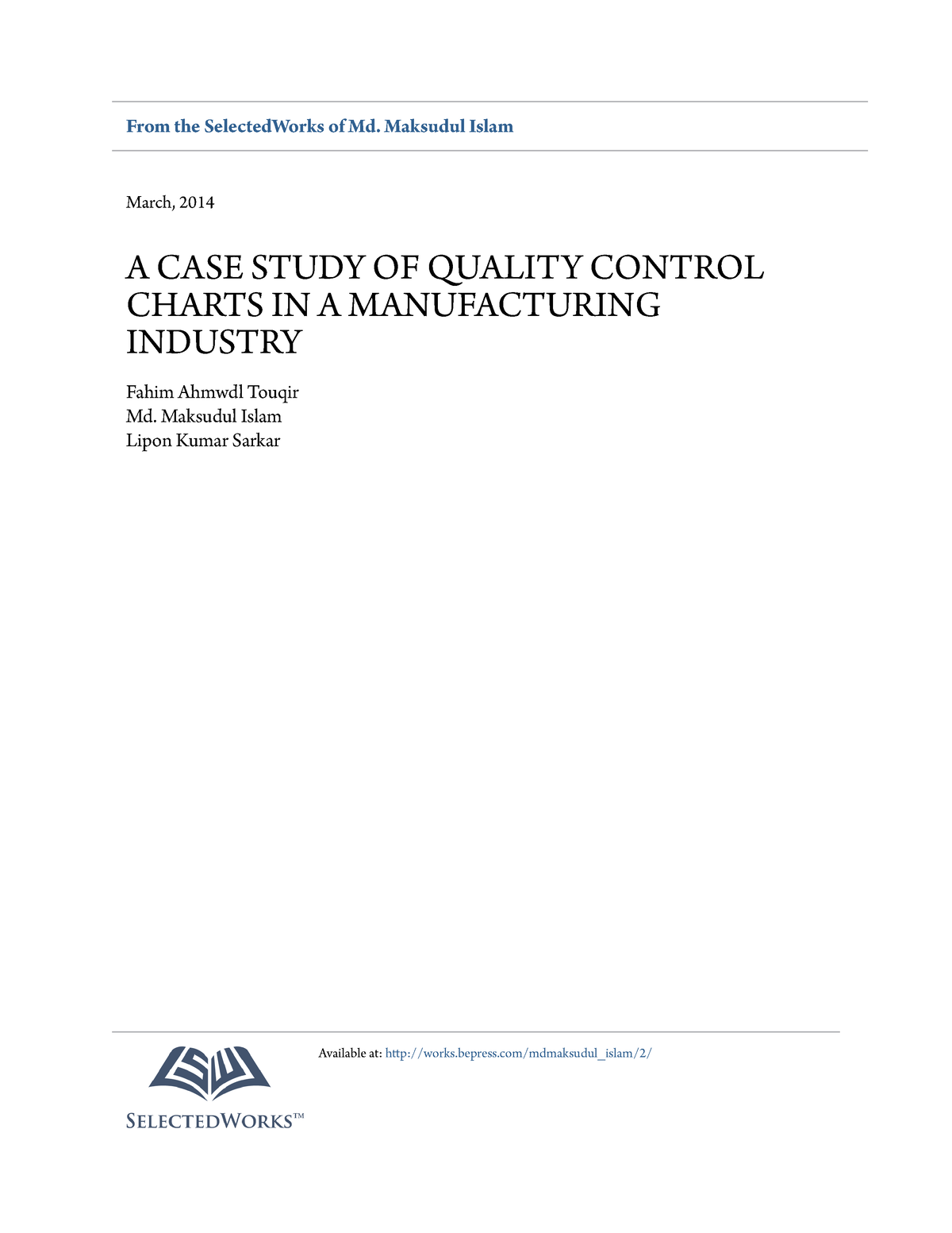 case study of quality control