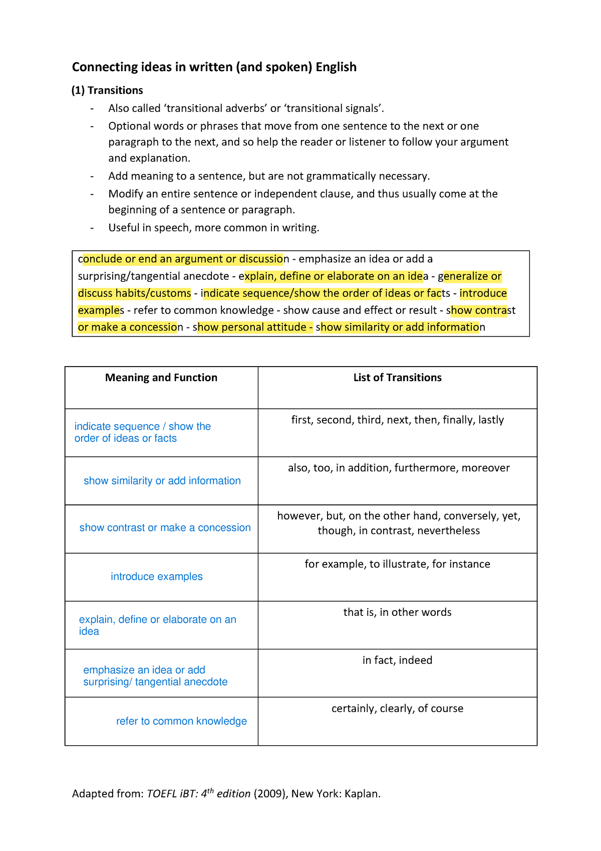 connecting-ideas-transitions-adapted-from-toefl-ibt-4th-edition