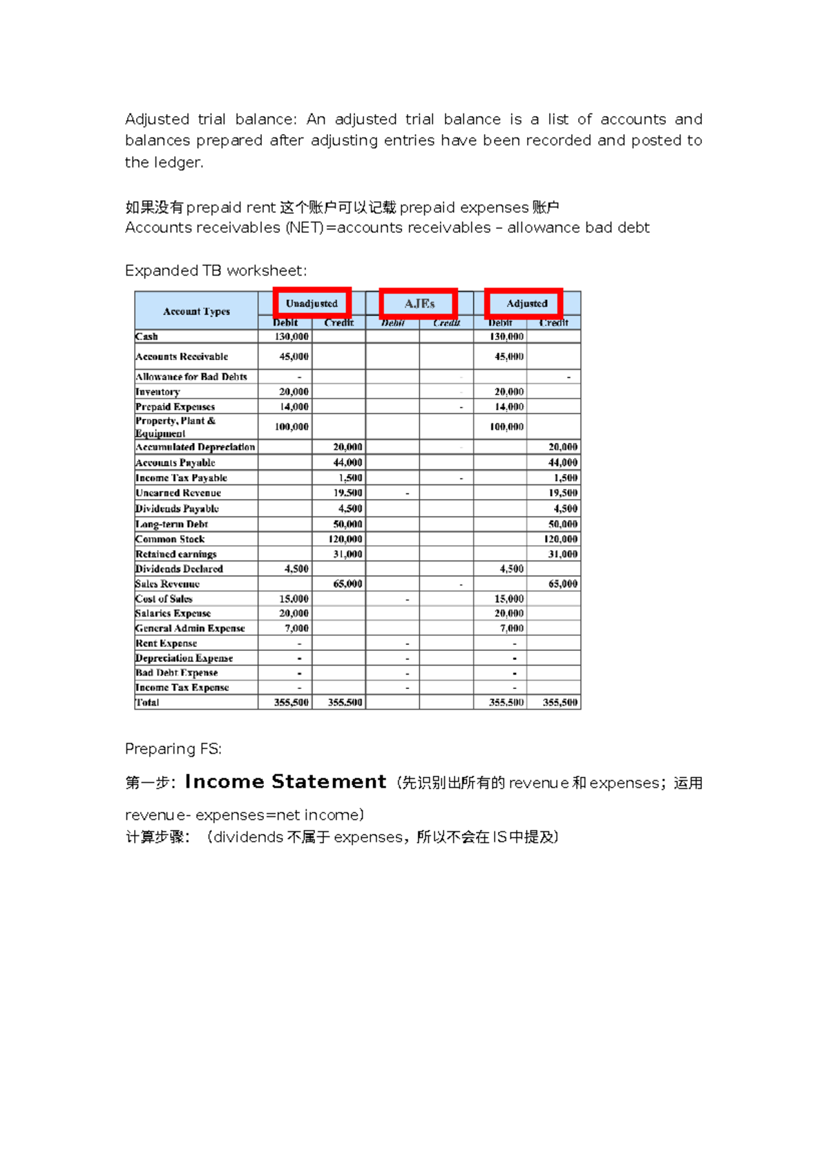 L4 - the fourth lecture - Adjusted trial balance: An adjusted trial ...