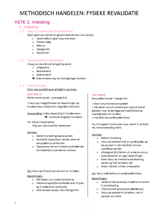 Patronen Van Gordon - Samenvatting - Methodisch Handelen - Howest - Studocu