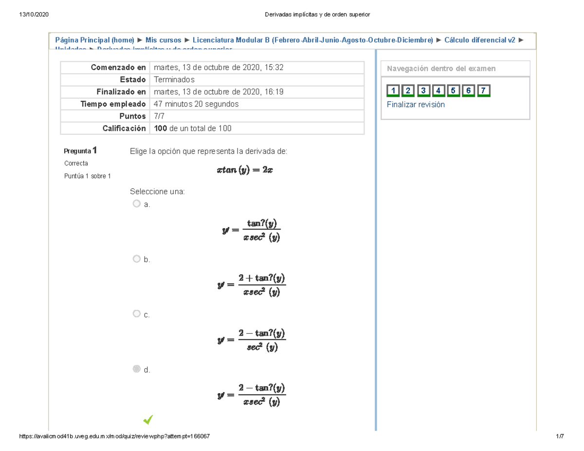 Derivadas Impl citas Y De Orden Superior P gina Principal home Mis 