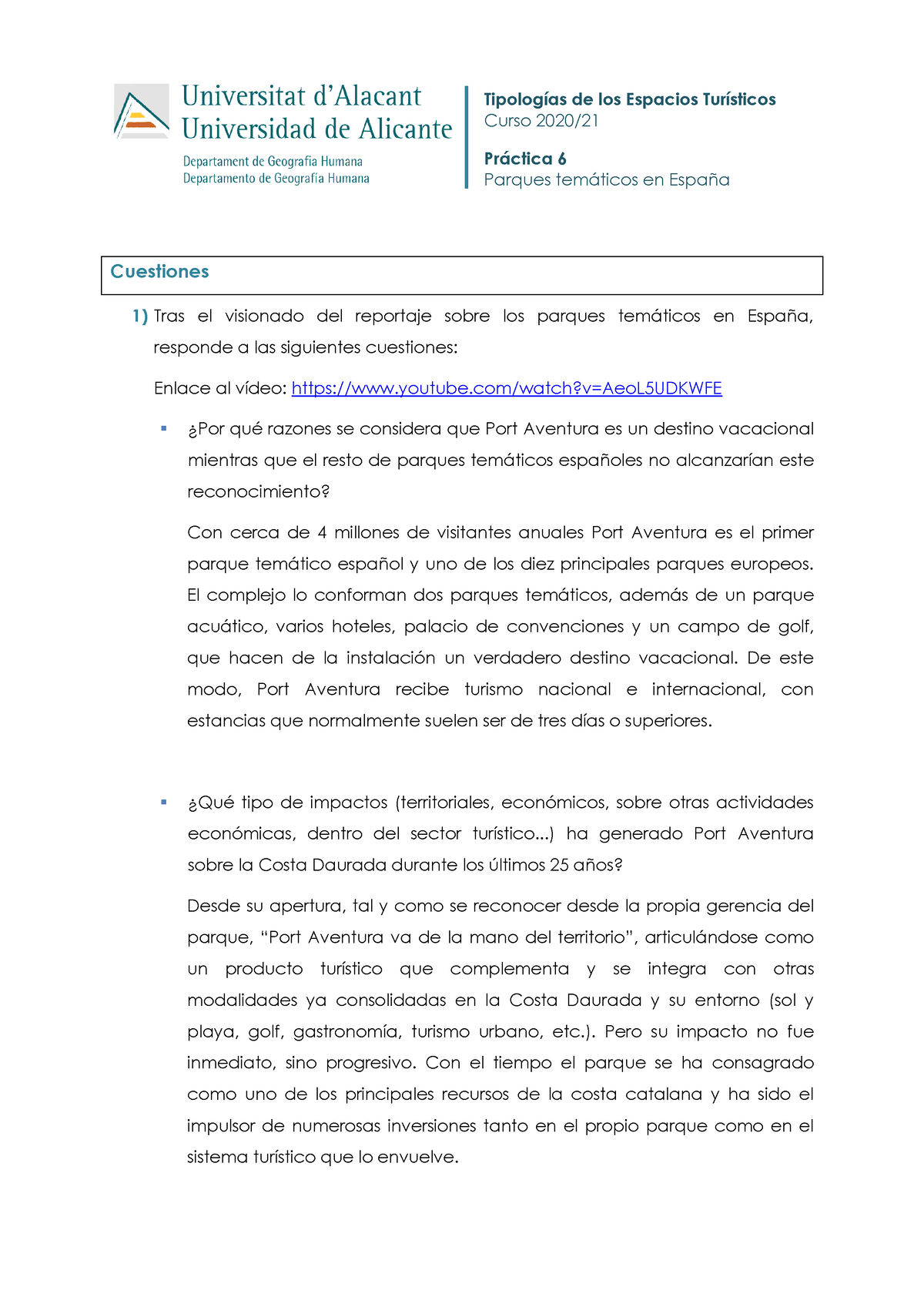 TET21 Practica 06 Resuelta - Tipologías De Los Espacios Turísticos ...