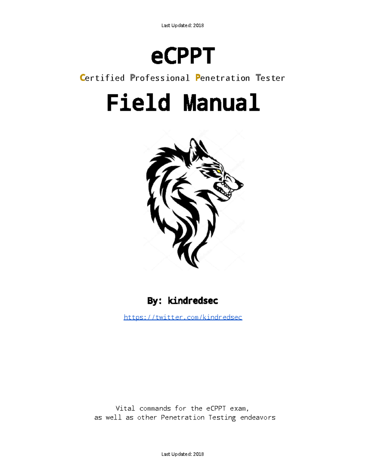 E CPPT Field Manual - eCPPT C ertified P rofessional P enetration T ...
