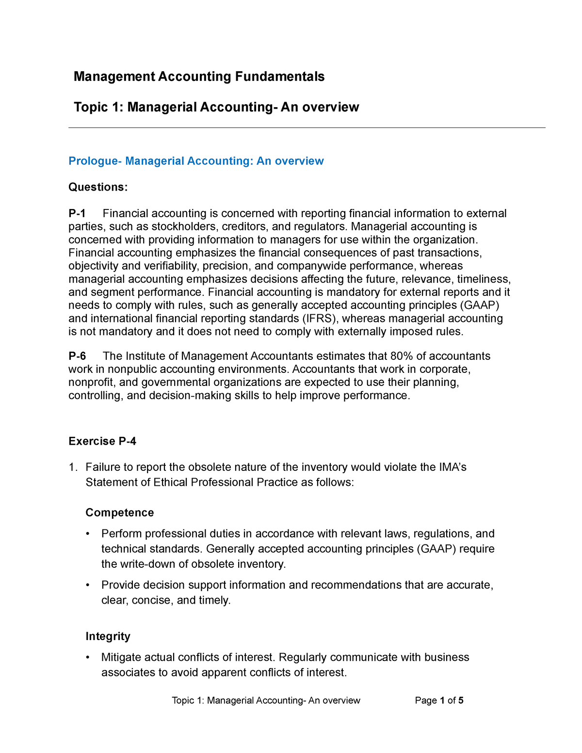 managerial accounting term paper topics