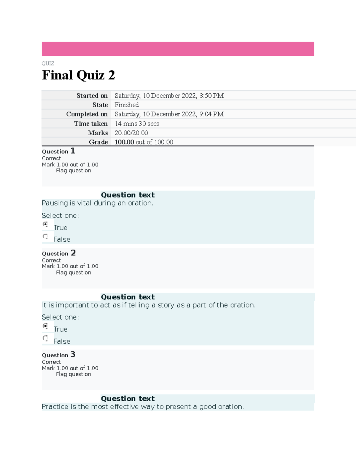ENGL6100 B Purposive Communication 2 final q2 - QUIZ Final Quiz 2 ...
