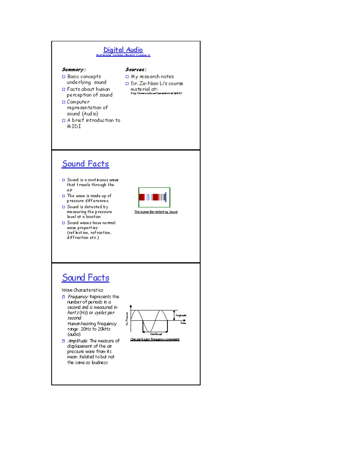 M1L1 Multimedia Digital Audio Multimedia Systems (Module 1 Lesson 1