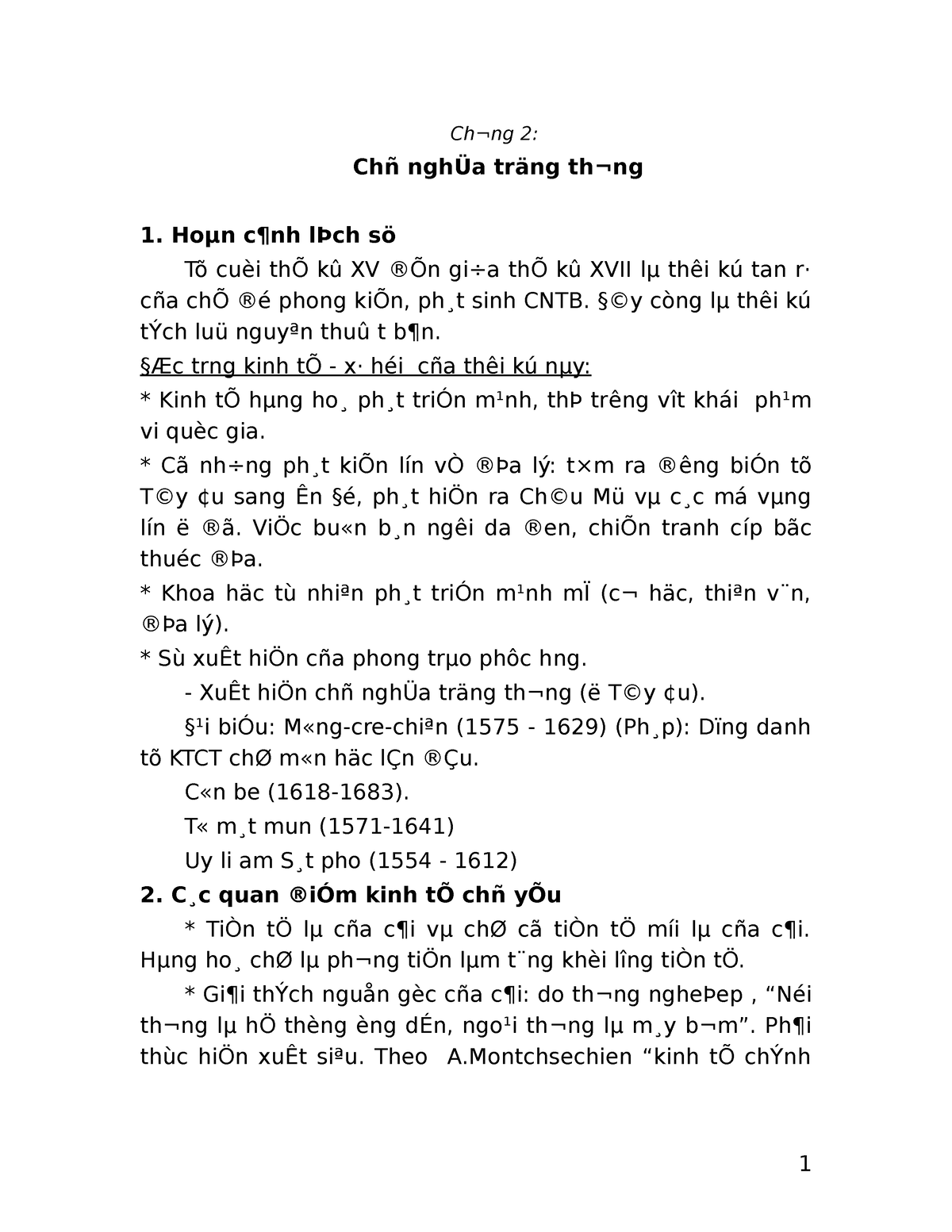 Lskt2 - None - Ch¬ng 2: Chñ NghÜa Träng Th¬ng 1. Hoμn C¶nh LÞch Sö Tõ ...