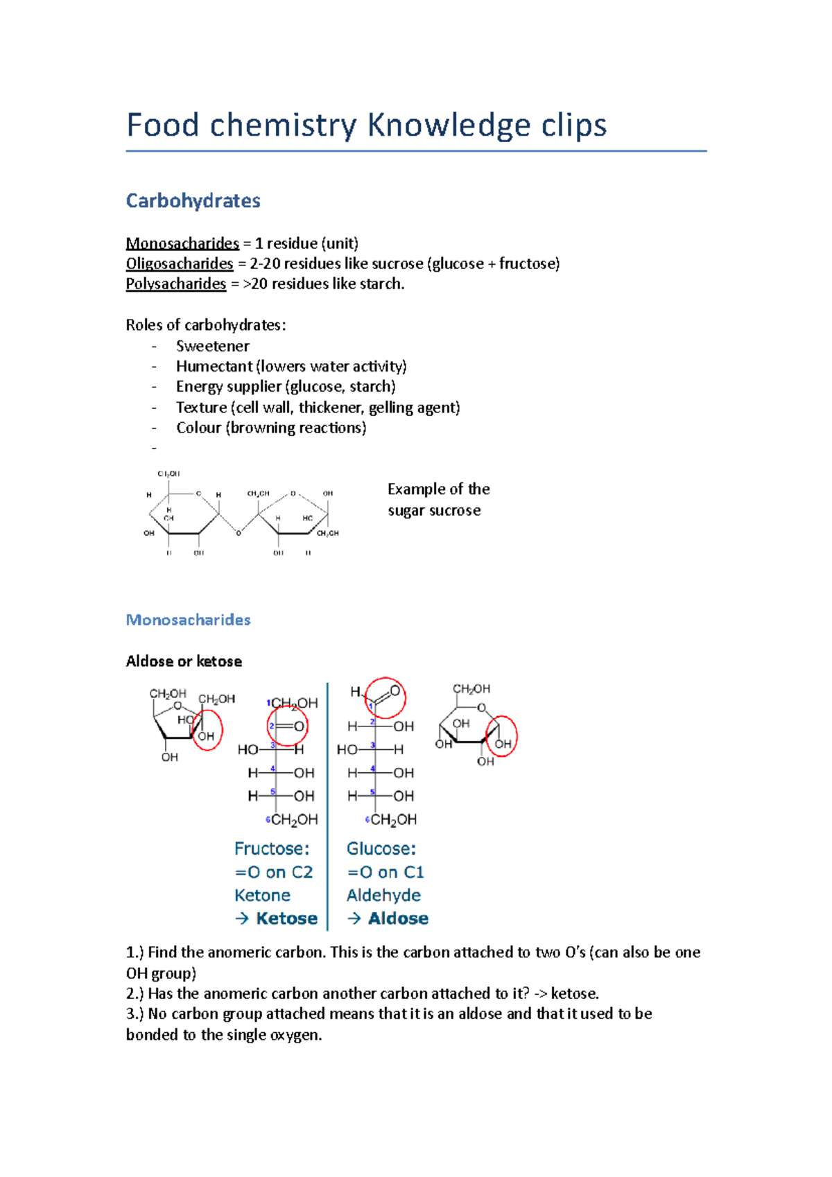 Food chemistry Knowledge clips - Food chemistry Knowledge clips