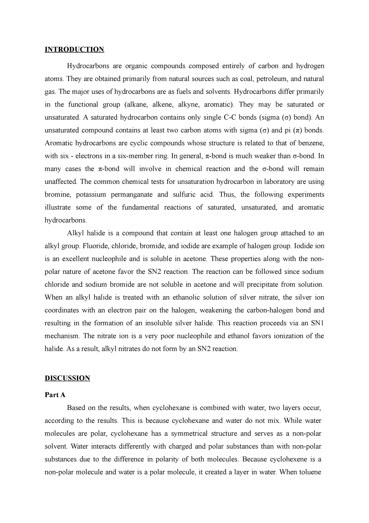 organic chemistry research proposal sample