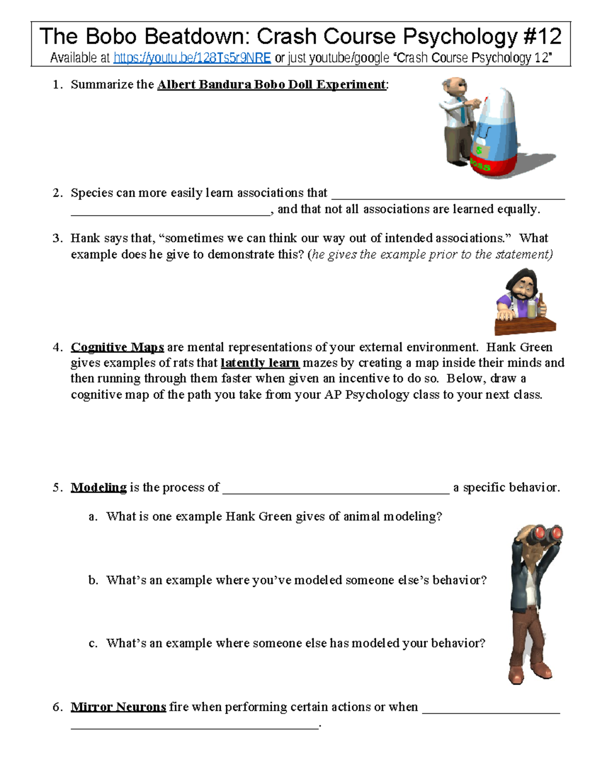 Crash course psychology 12 the bobo beatdown The Bobo Beatdown Crash