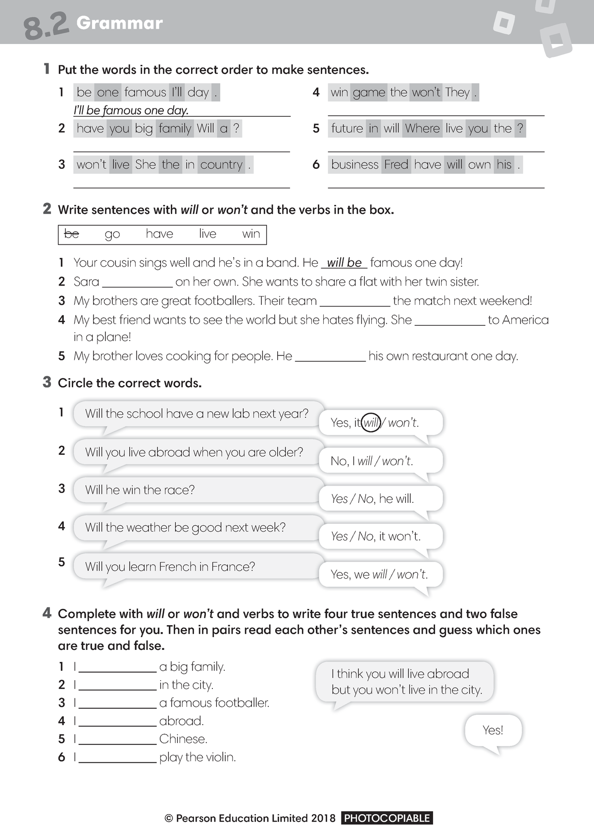 Gg3 unit8 grammar 2 - examen ingles - Grammar © Pearson Education ...