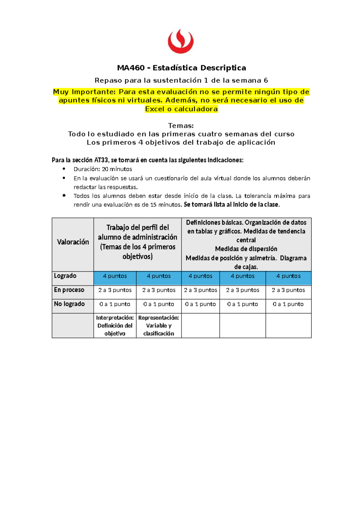 Sustentación 1 - rptas - suste - MA460 Estadística Descriptica Repaso ...