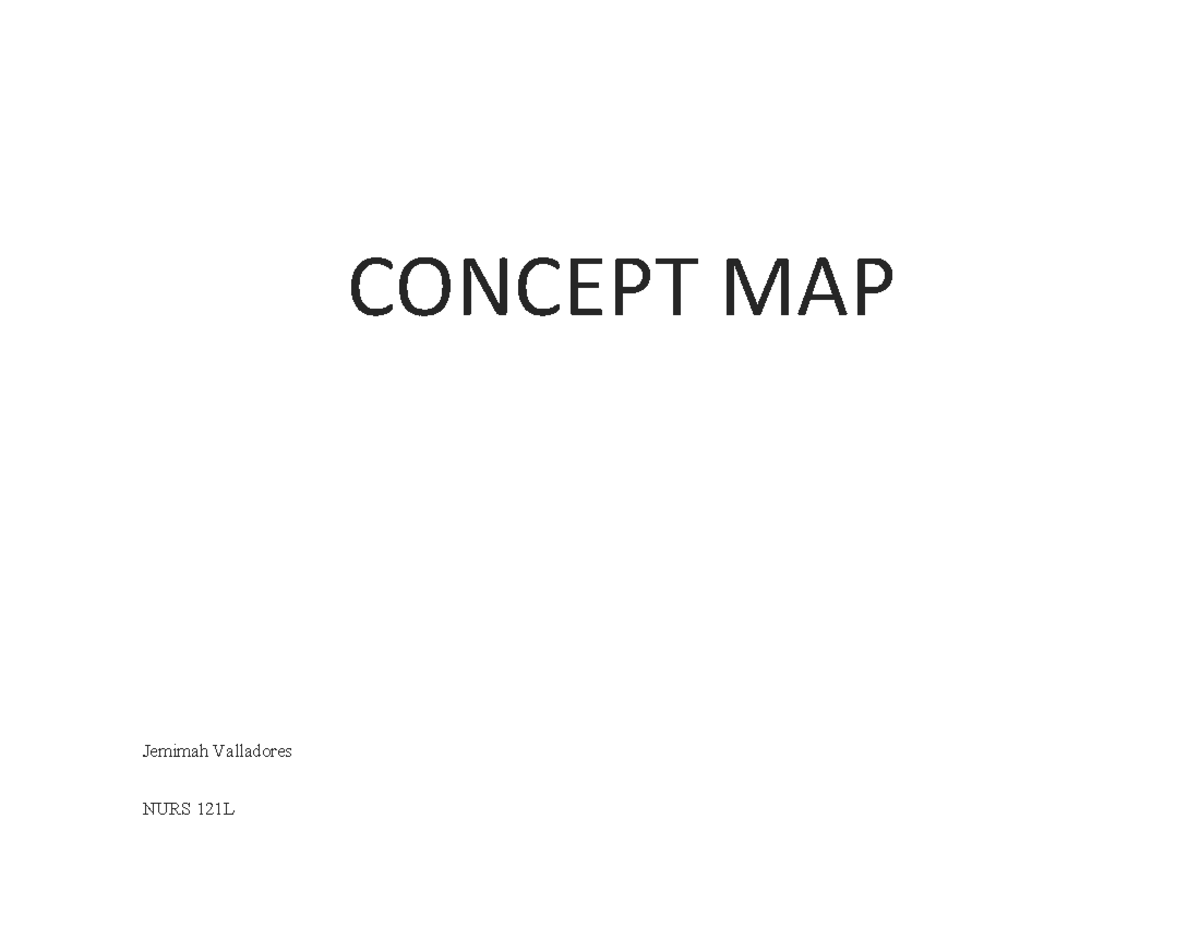 Concept Map - CONCEPT MAP Jemimah Valladores NURS 121L **NURS 121L-A ...