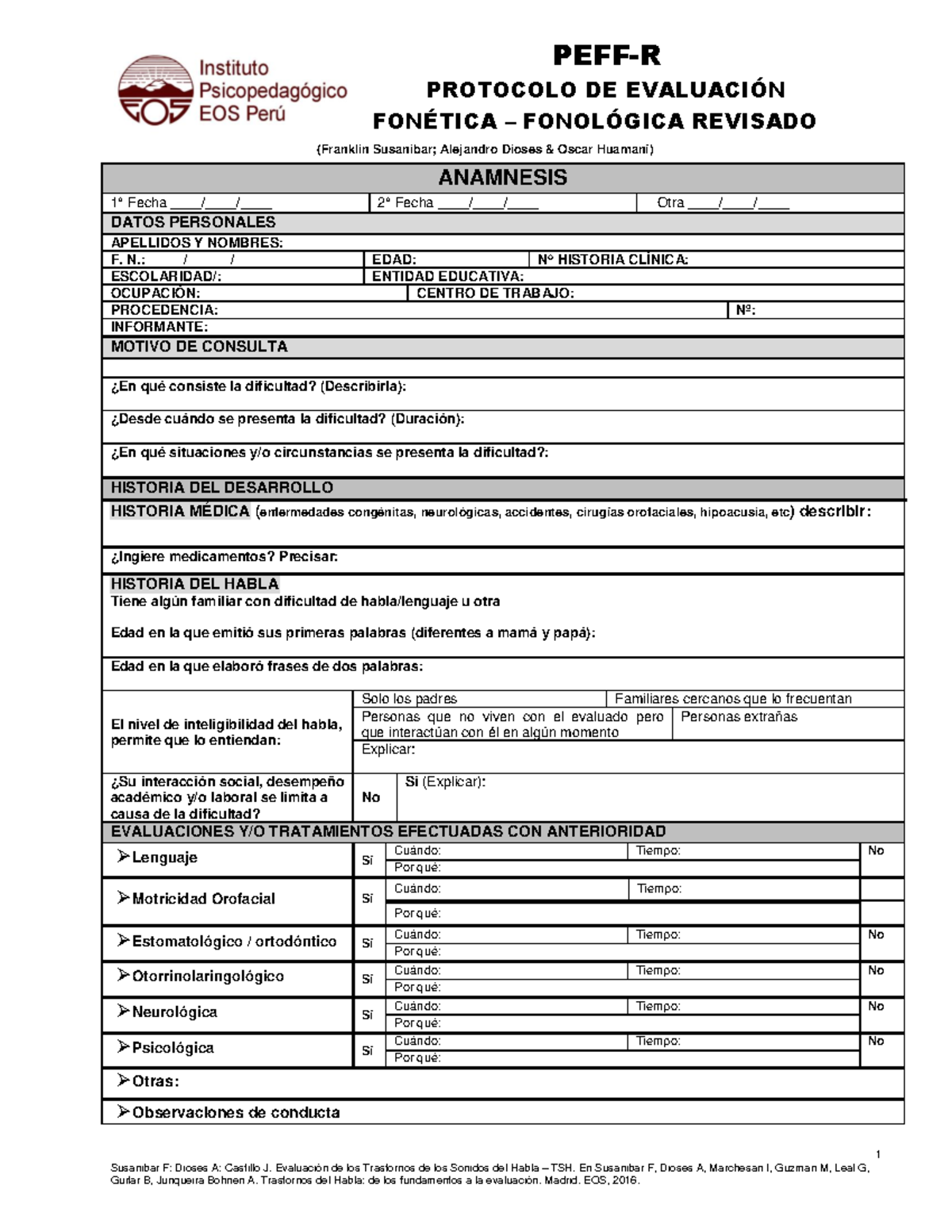 PEFF R Protocolo DE Evaluación Fonética Fonológia PEFF 28 06 16 - 1 ...