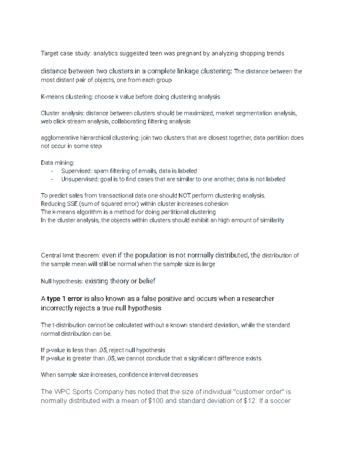 WPC300 Lecture Notes Target case study analytics suggested teen was