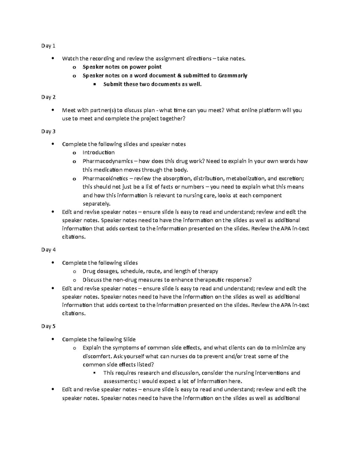 Module 9 Schedule for Group Project - Day 1 Watch the recording and ...