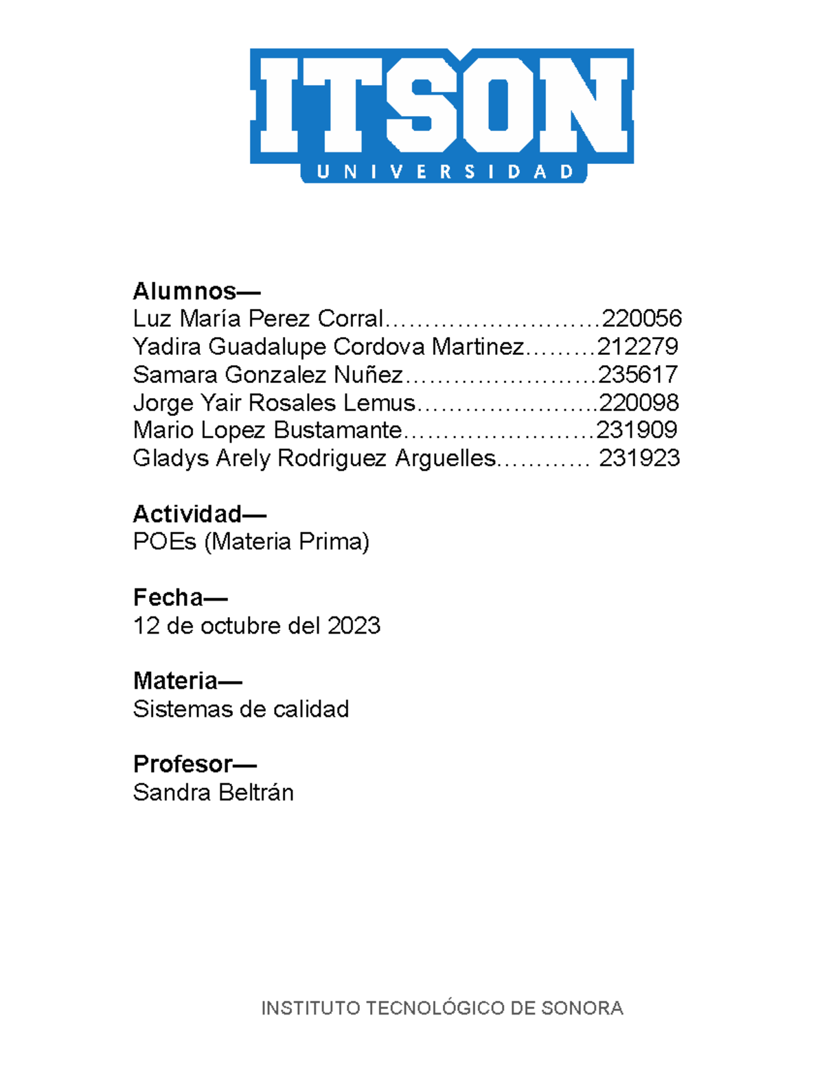 Desarrollar un POE - Como hacer un poe de un rastro de cerdos - Alumnos ...