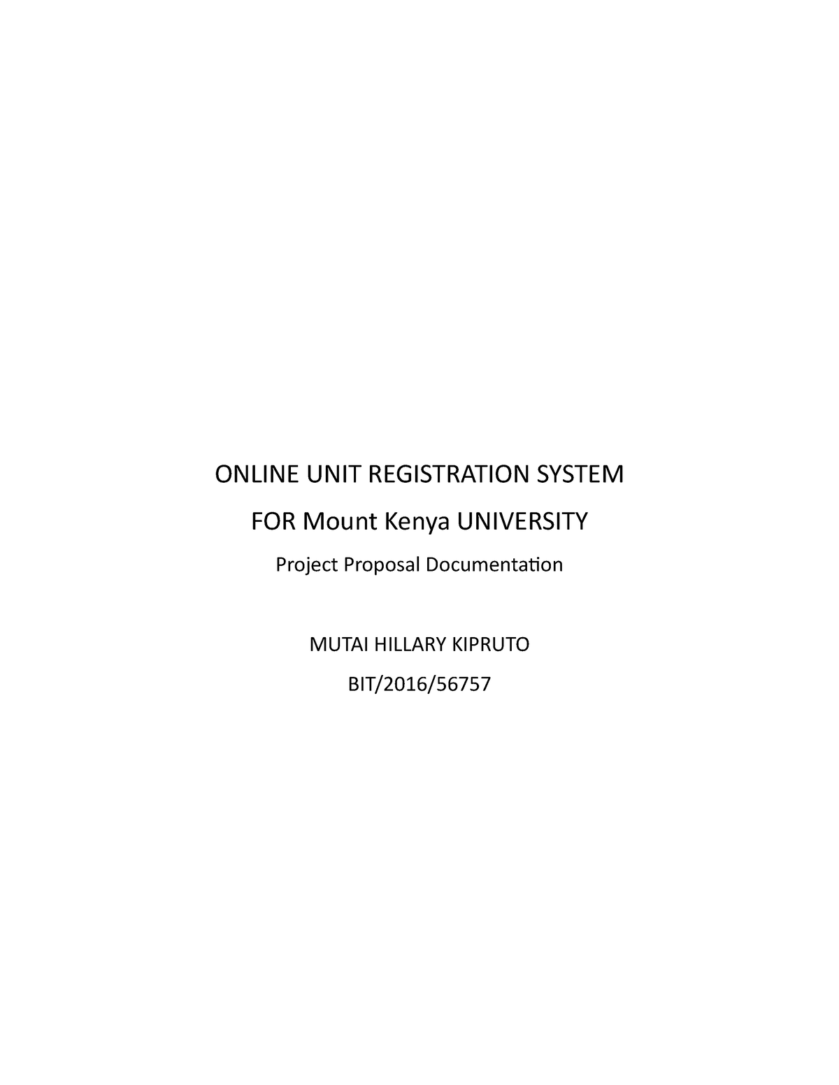 mount kenya university research proposal format