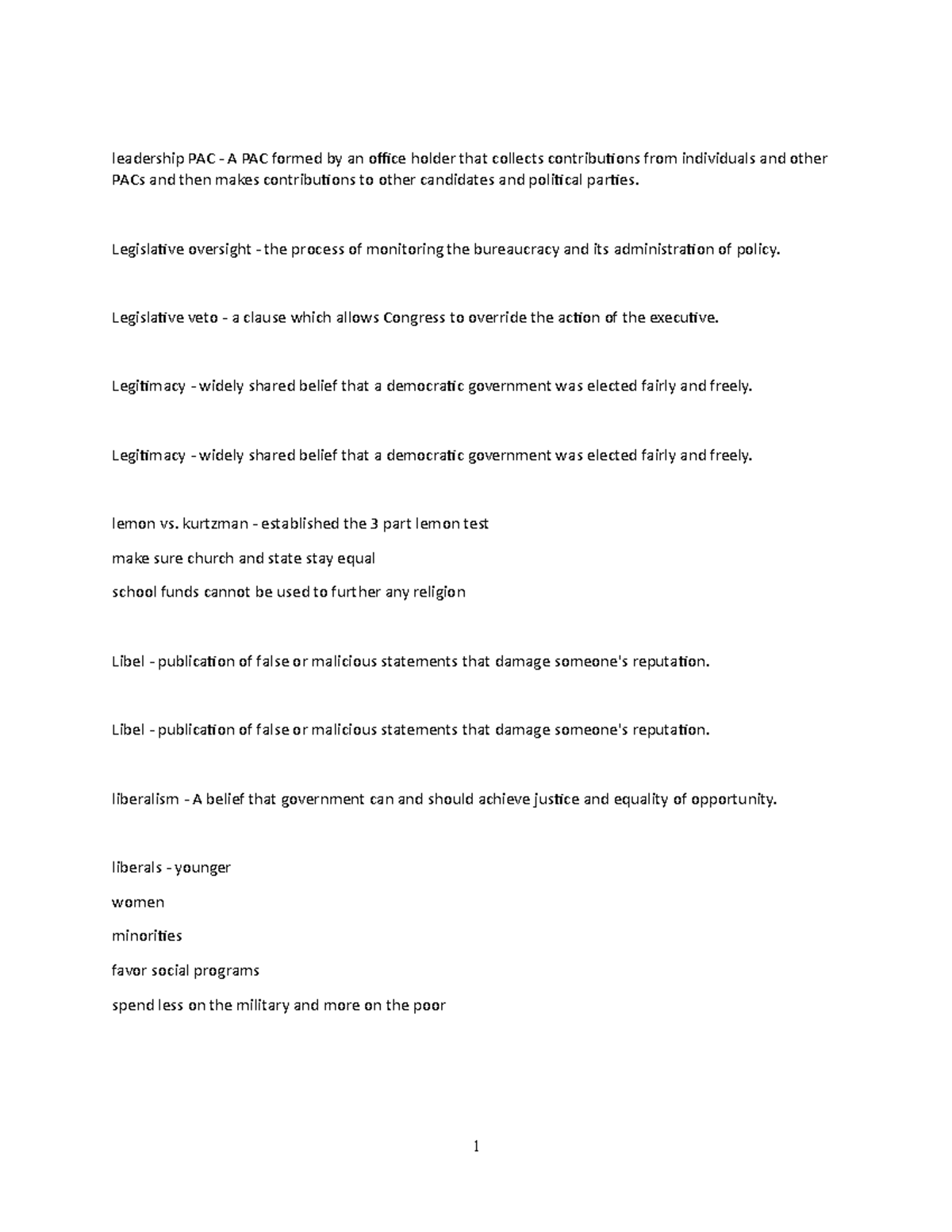 Note 17 lecture notes leadership PAC A PAC formed by an office